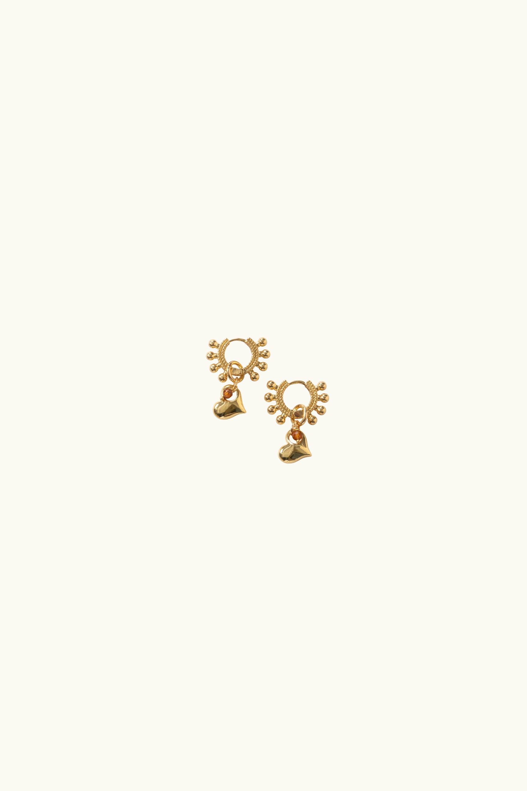 Gabbi Kelly Gold Heart Huggie Earrings