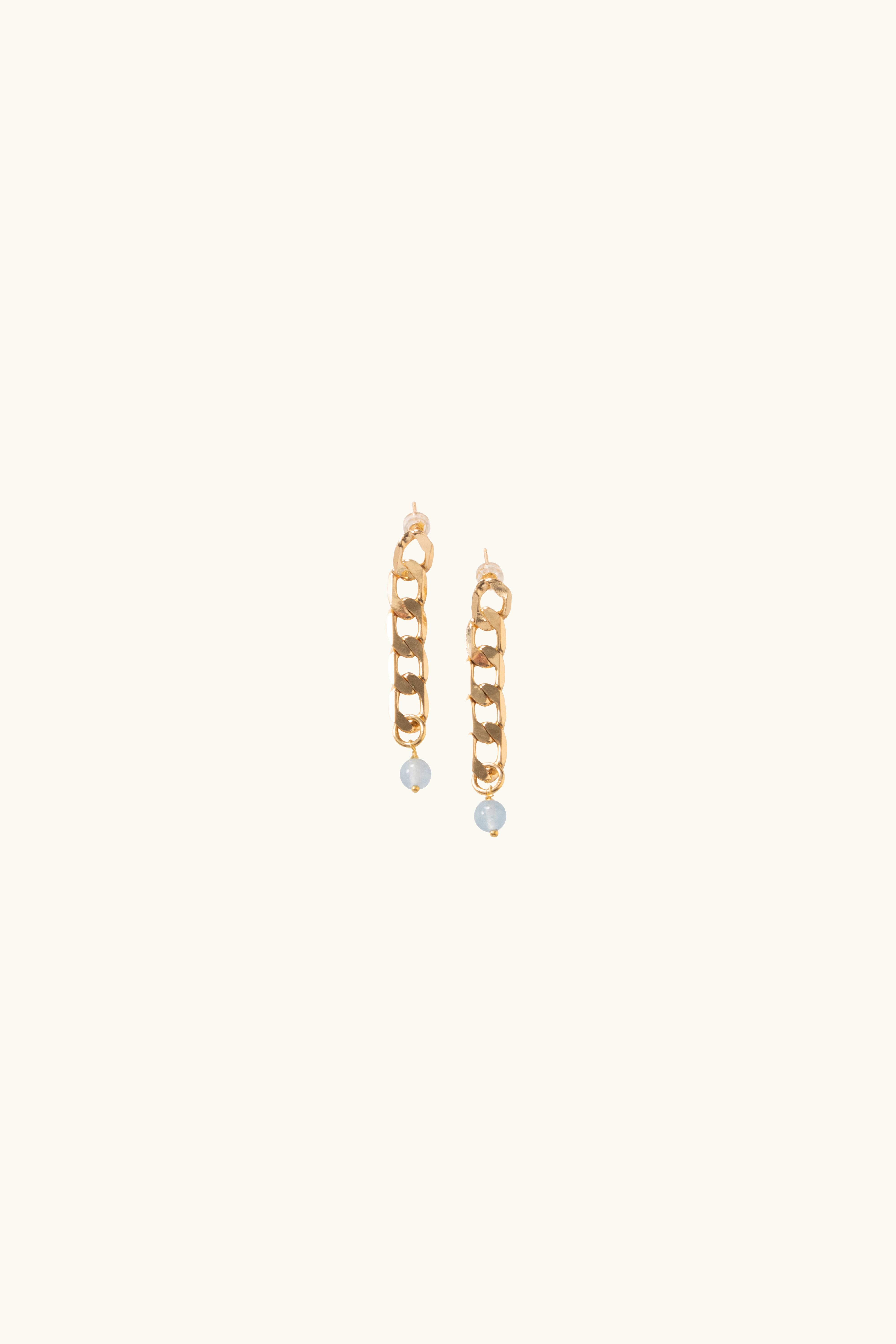 Gabbi Kelly Blue Bead Chain Drop Earrings
