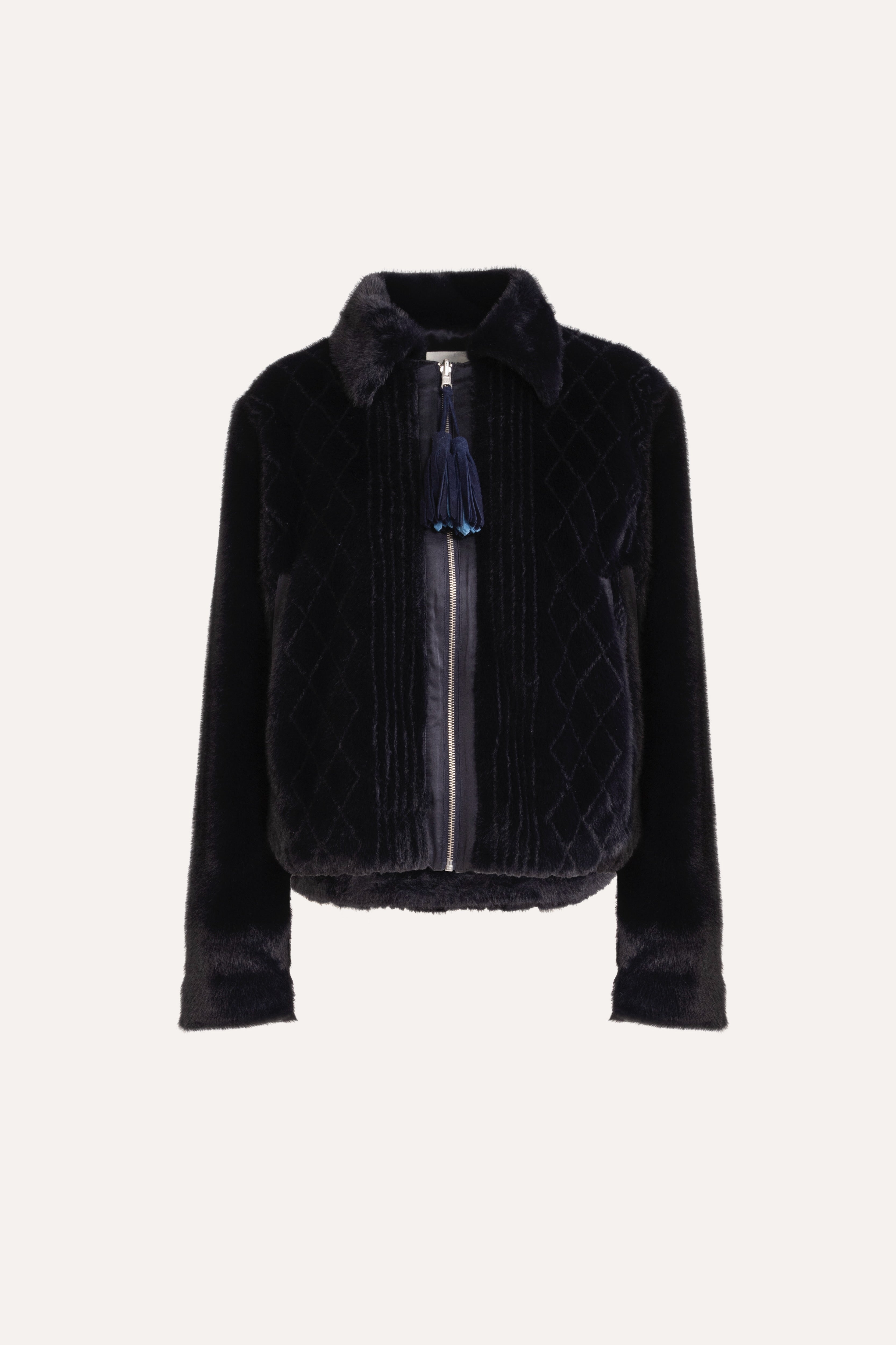 Lexi Laser-Cut Faux Fur Jacket