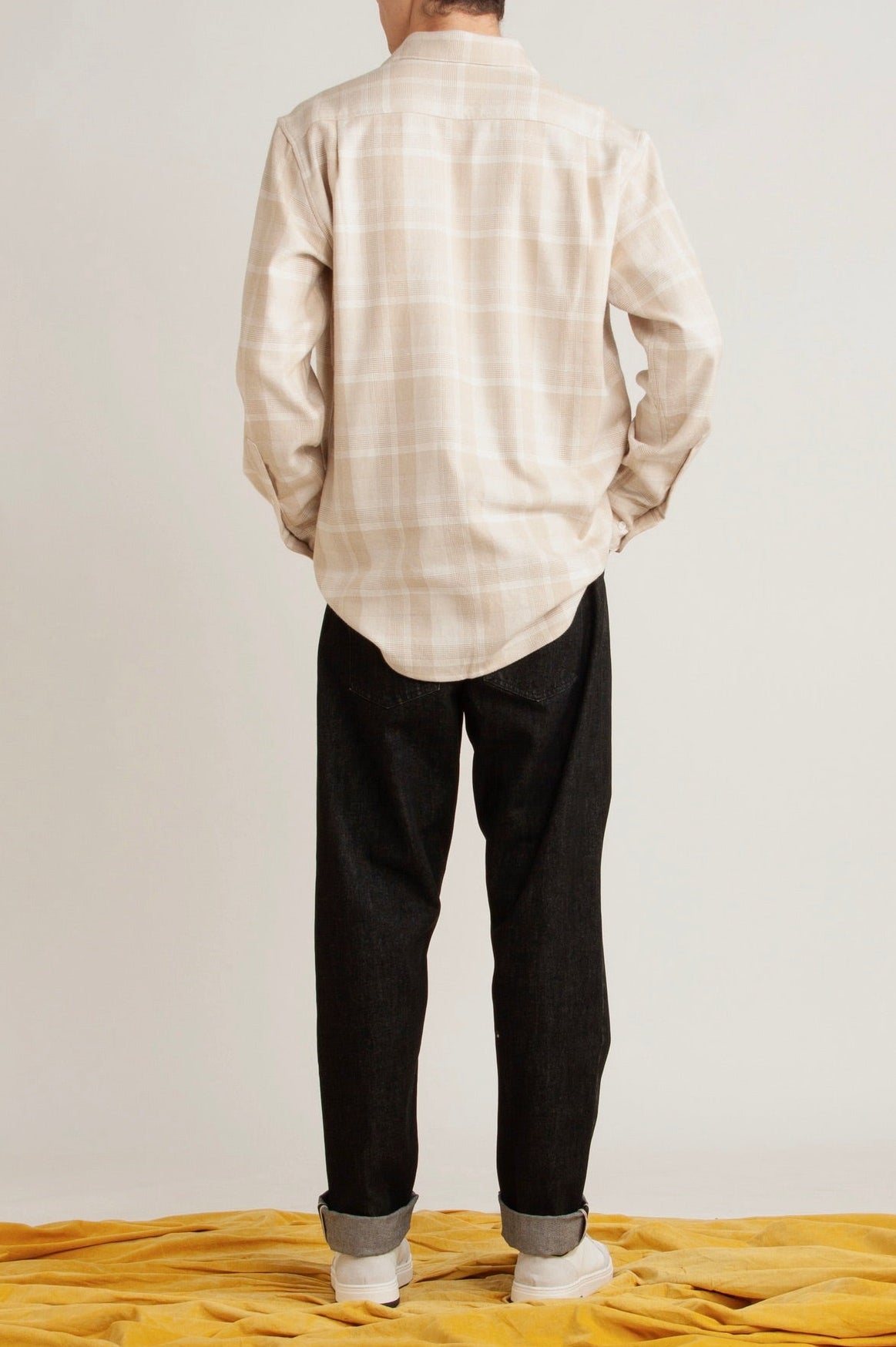 Shelby Sand Check Cotton Shirt