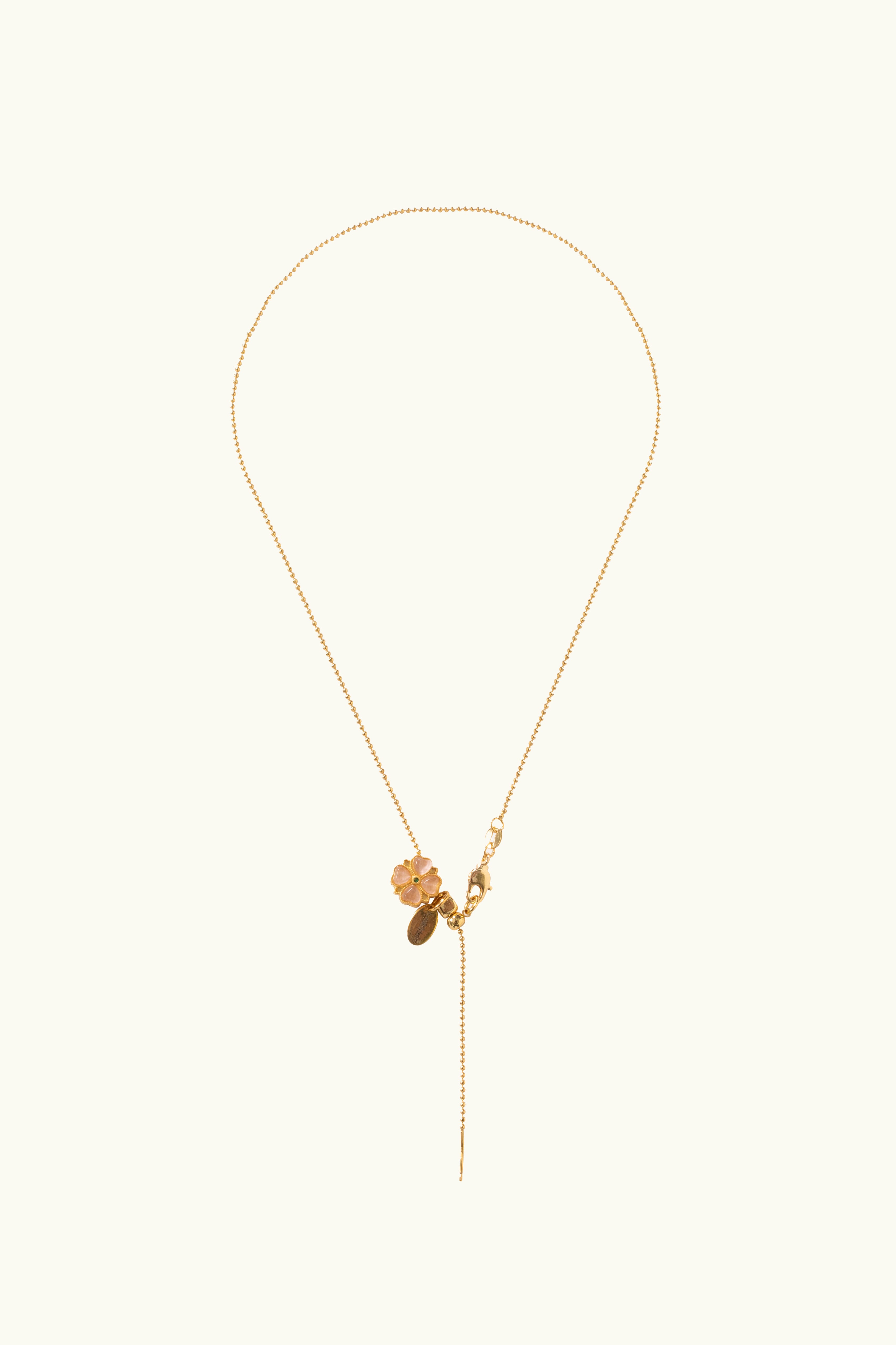 Gabbi Kelly Adjustable Necklace with Pink Resin Flower Charm