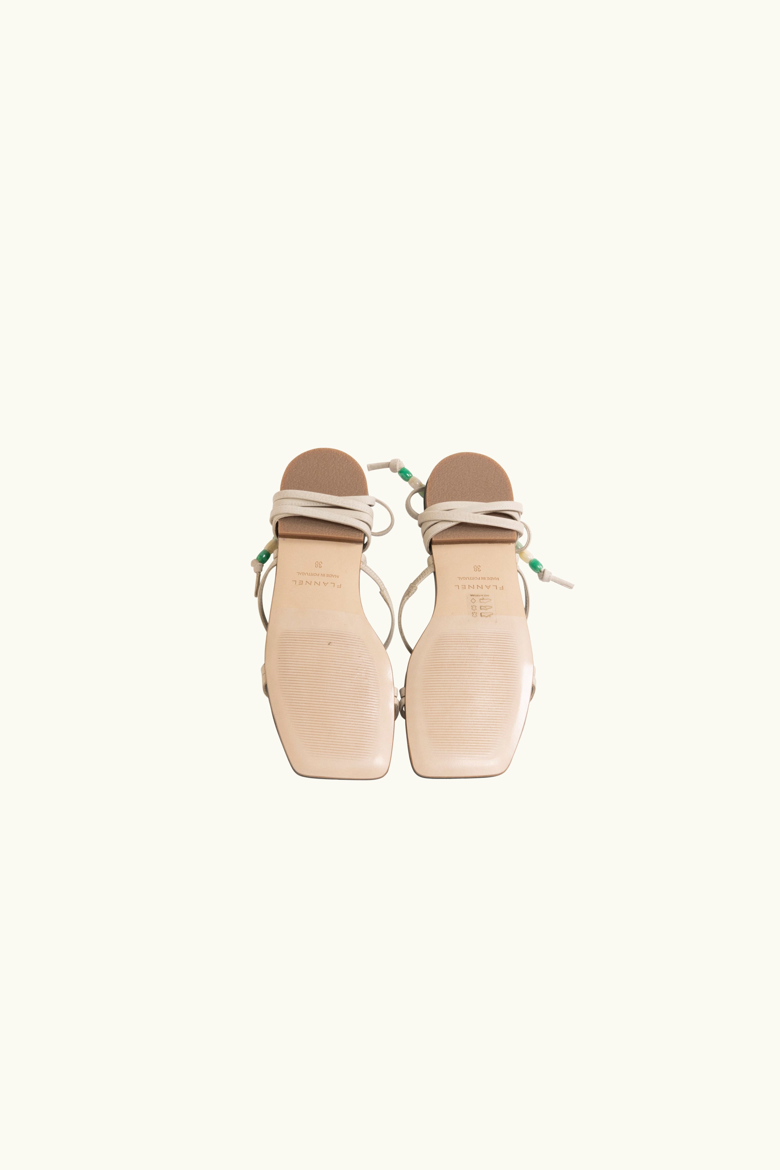 Alchemy Beaded Leather Tie Sandal