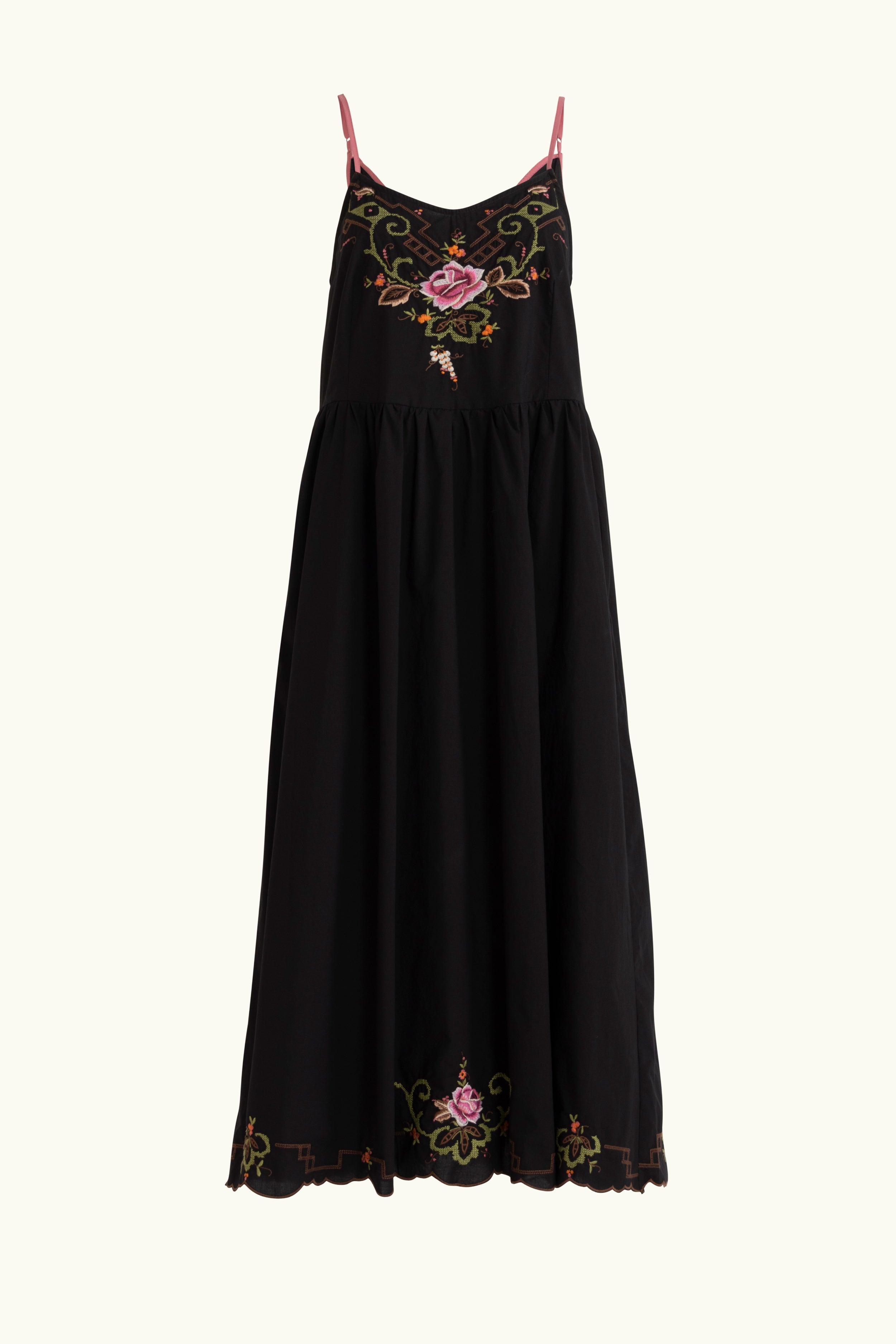Esther Embroidered Cotton Cami Dress