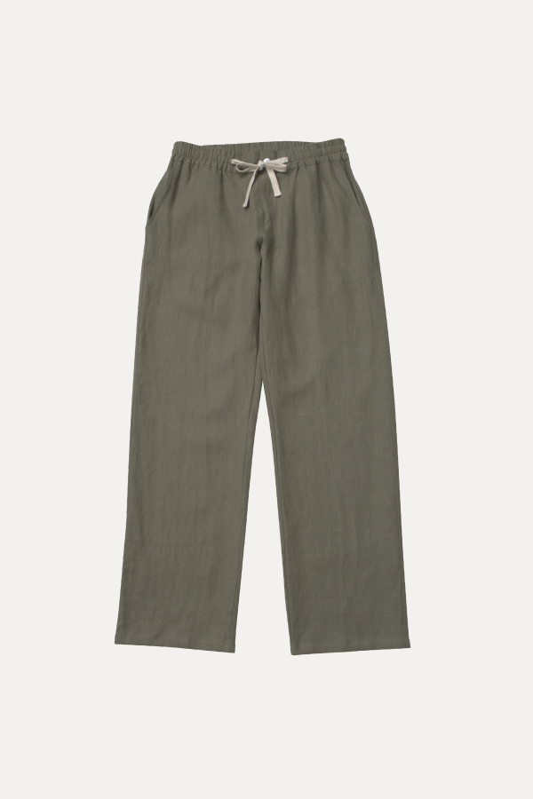 Elijah Straight Leg Linen Pant