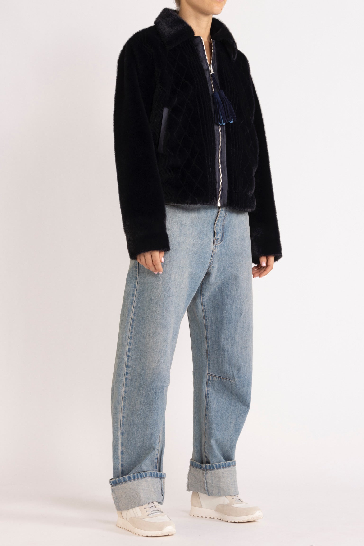 Lexi Laser-Cut Faux Fur Jacket