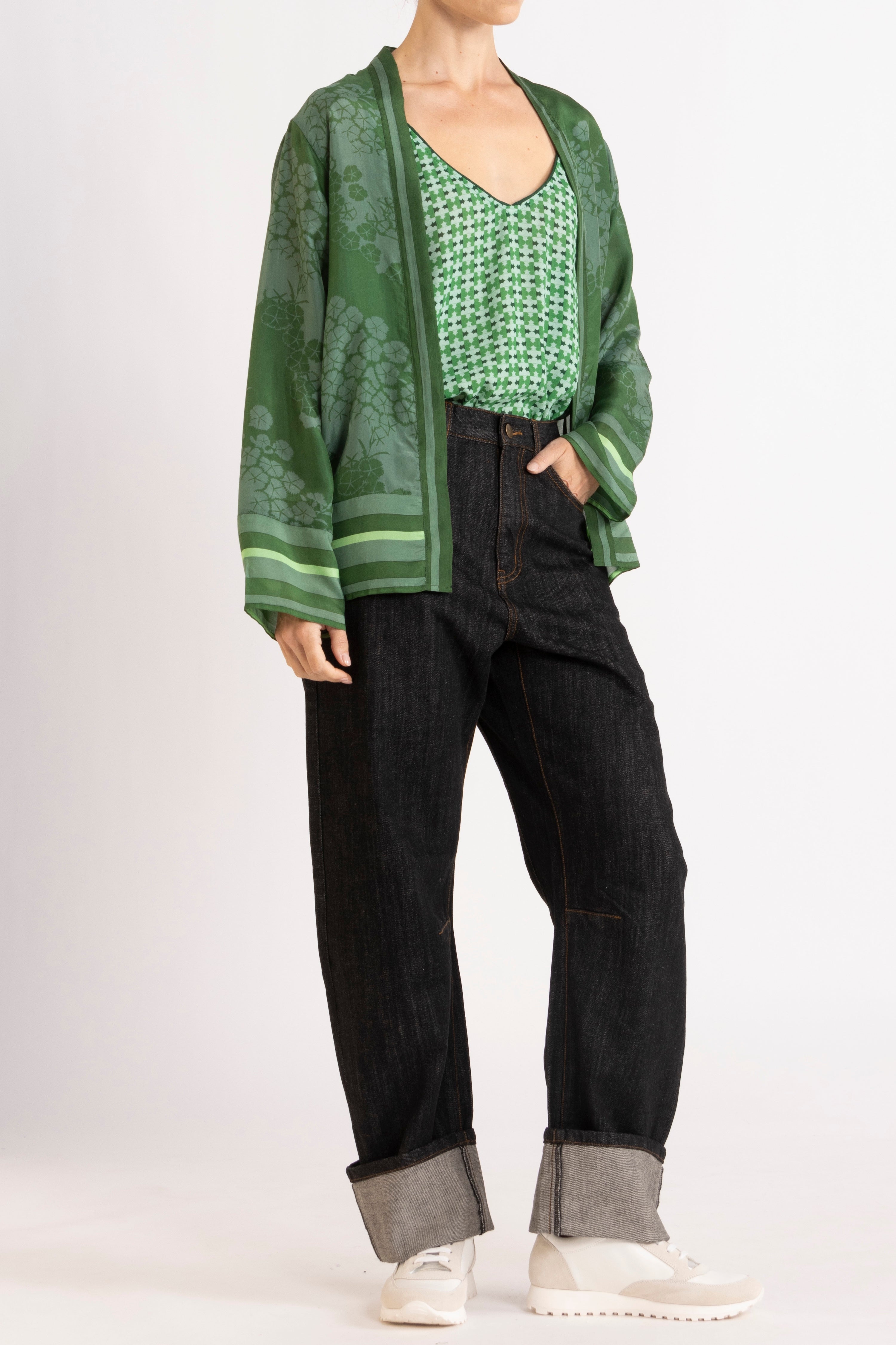 Arden Printed Silk Jacket