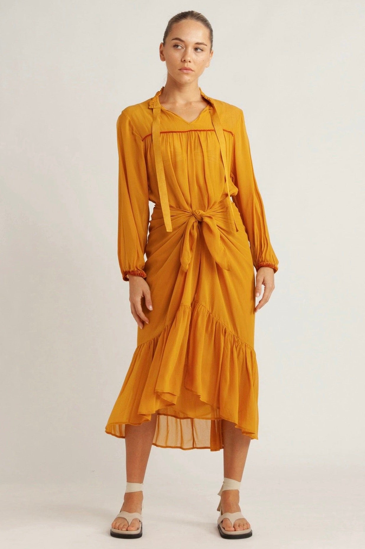 Tobi Chiffon Wrap Skirt Dress