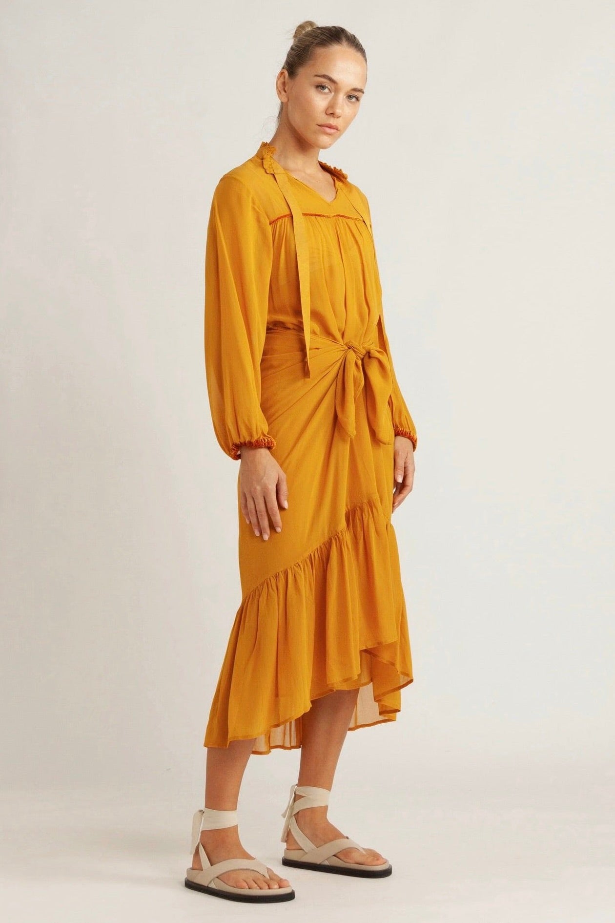 Tobi Chiffon Wrap Skirt Dress