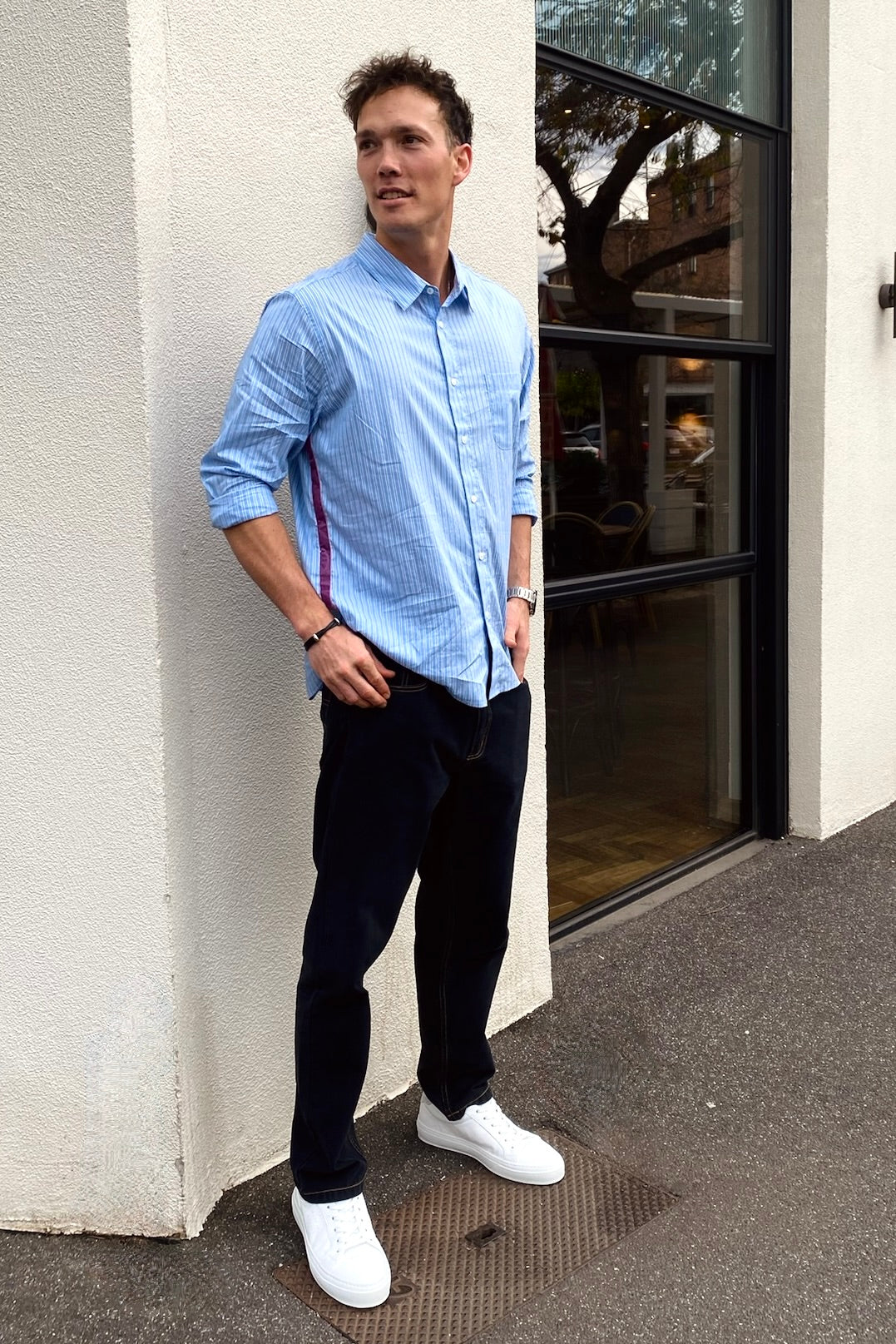 Alex Velvet Detailed Stripe Shirt