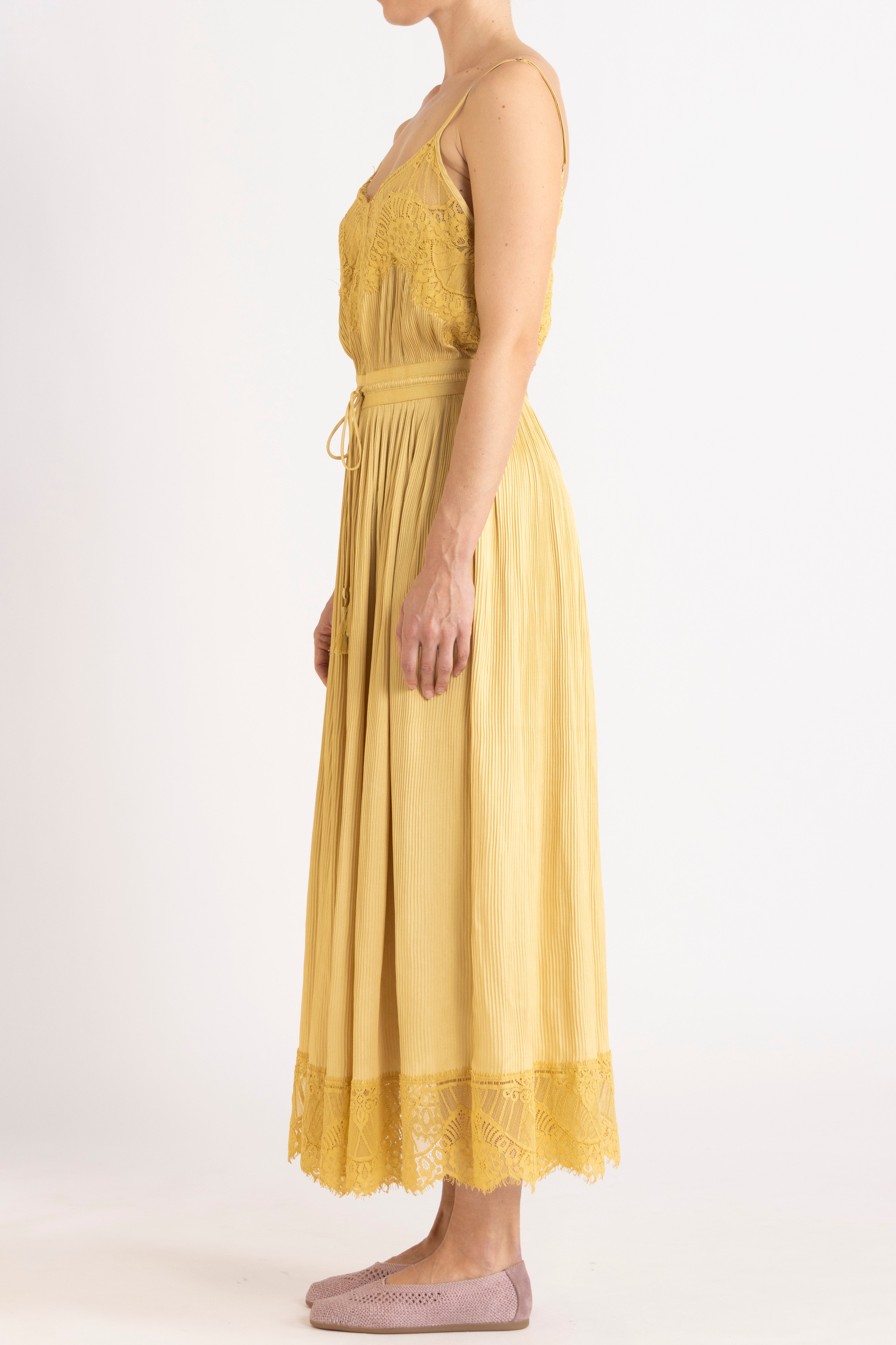 Valerie Lace Pleat Cami Dress