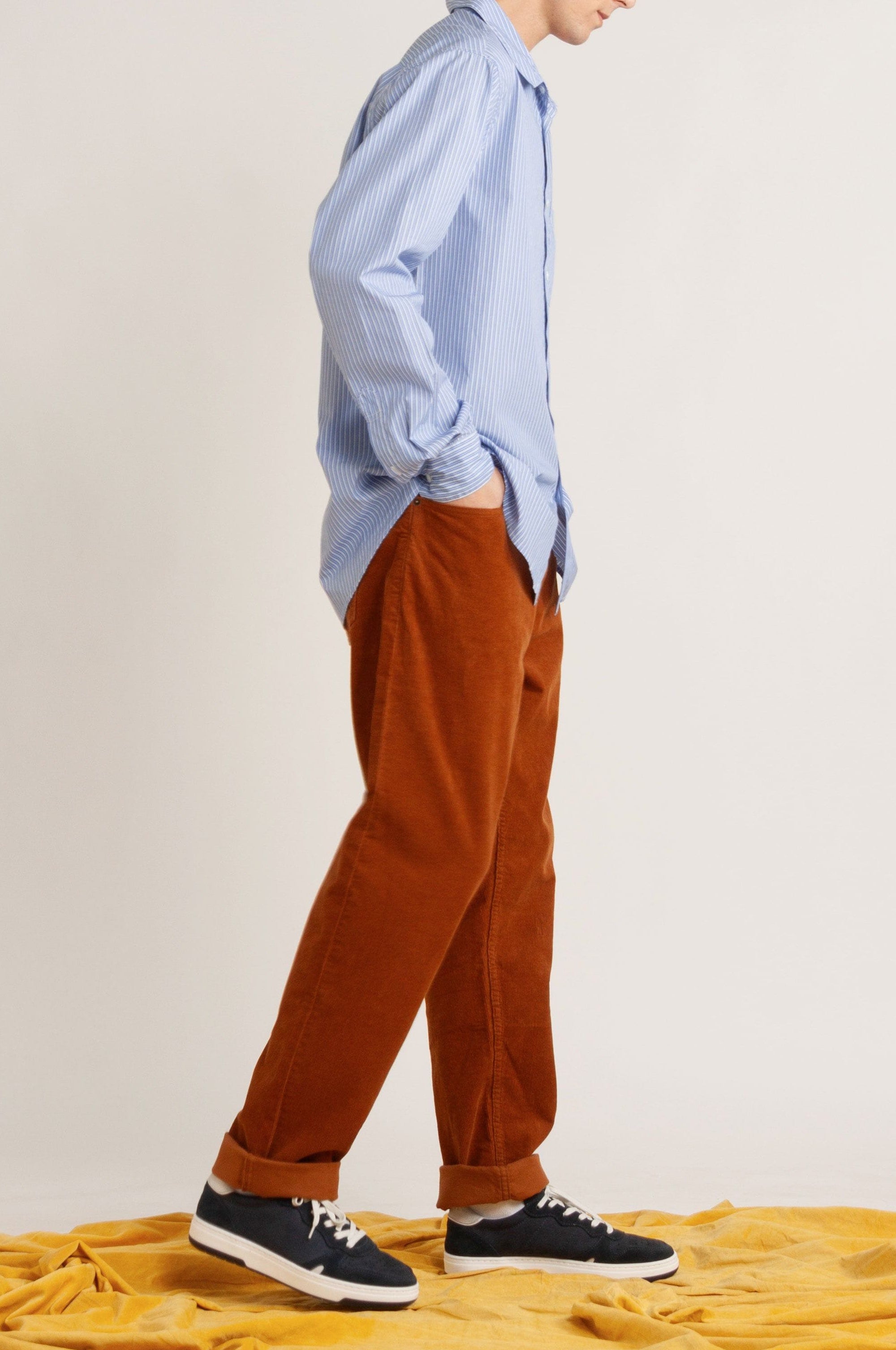 Establishment Blue Stripe Cotton Shirt