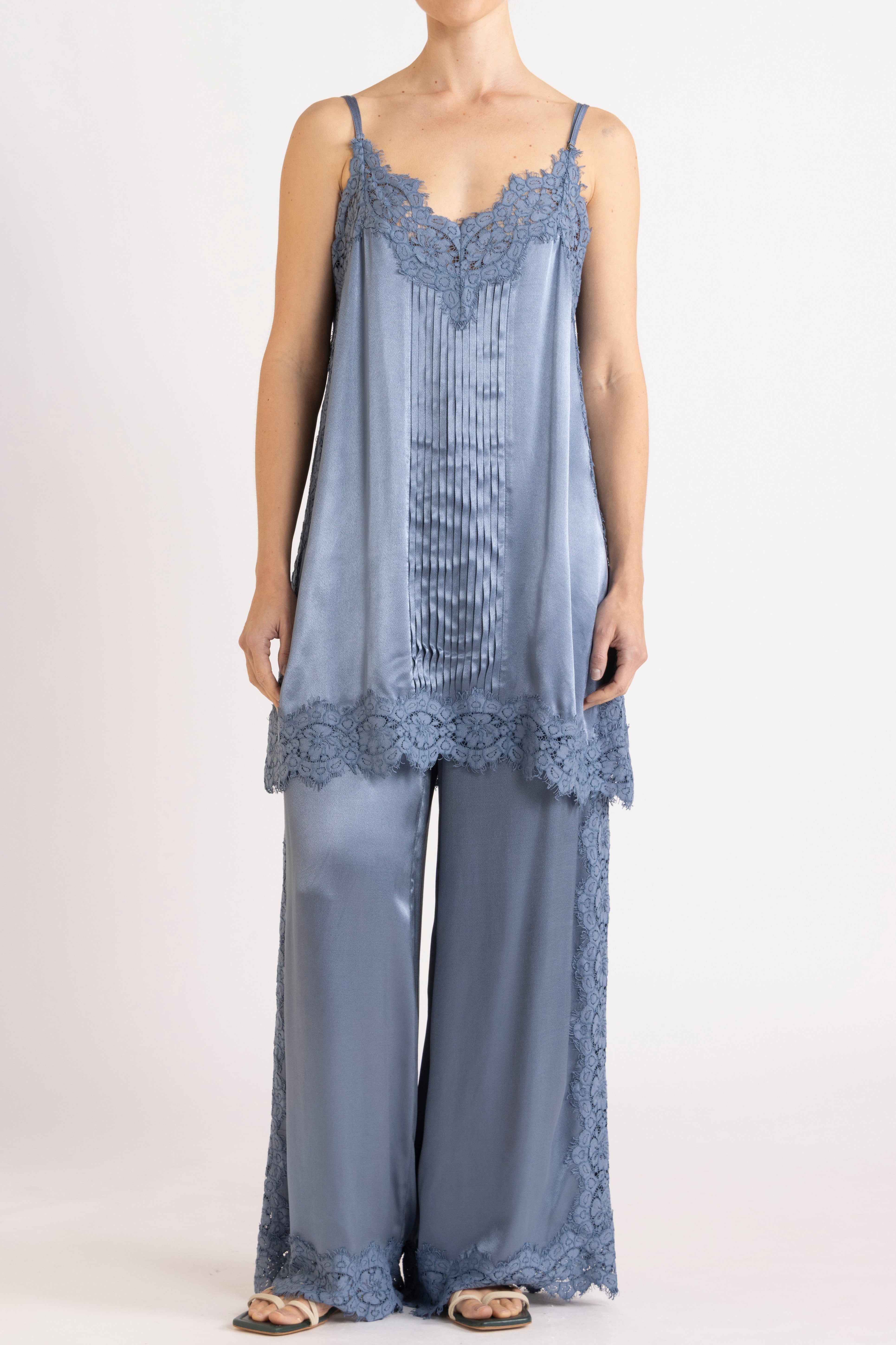 Lenny Satin Lace Short Slip Dress