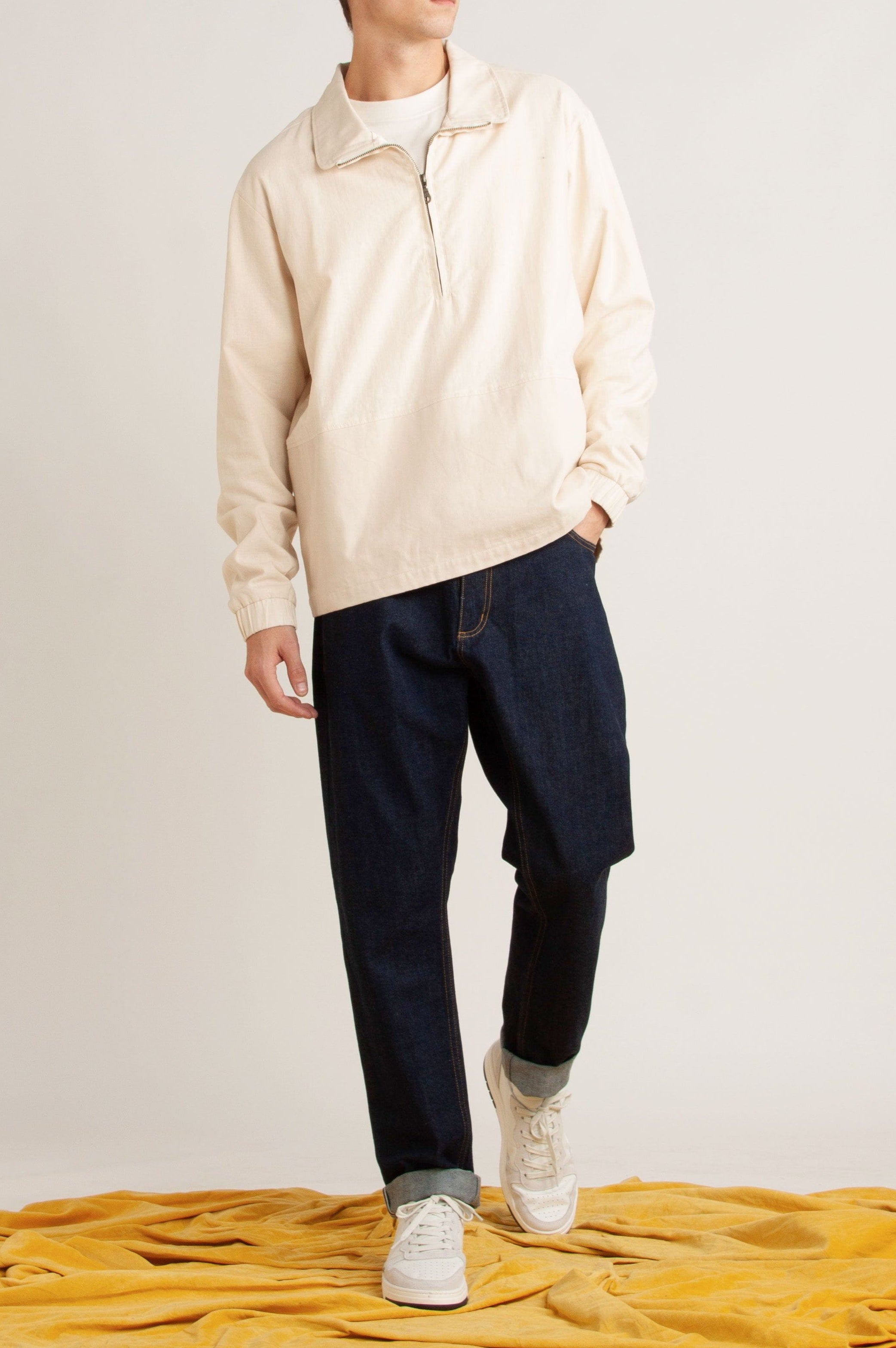 Essex Half Zip Linen Jacket