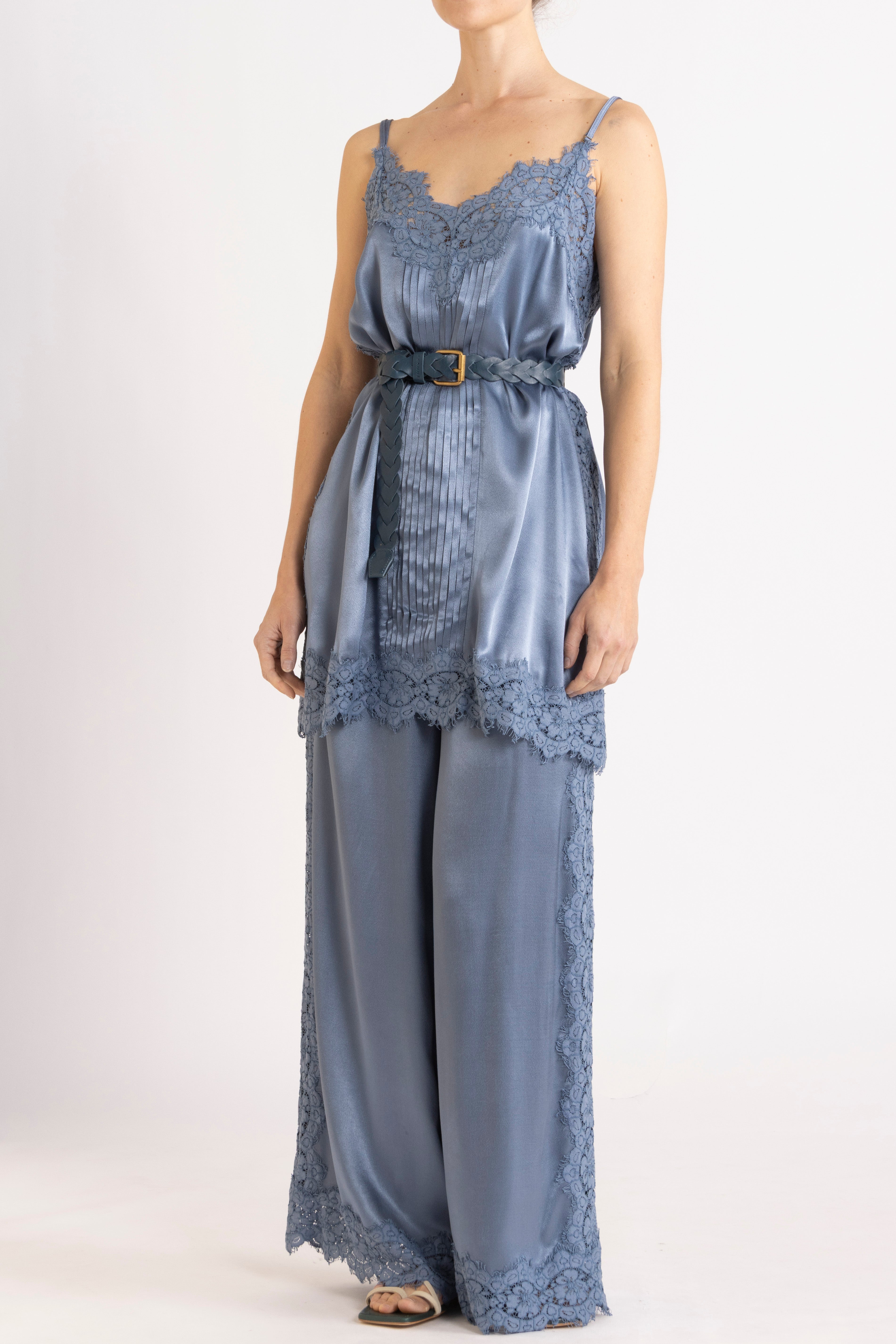 Lenny Satin Lace Short Slip Dress