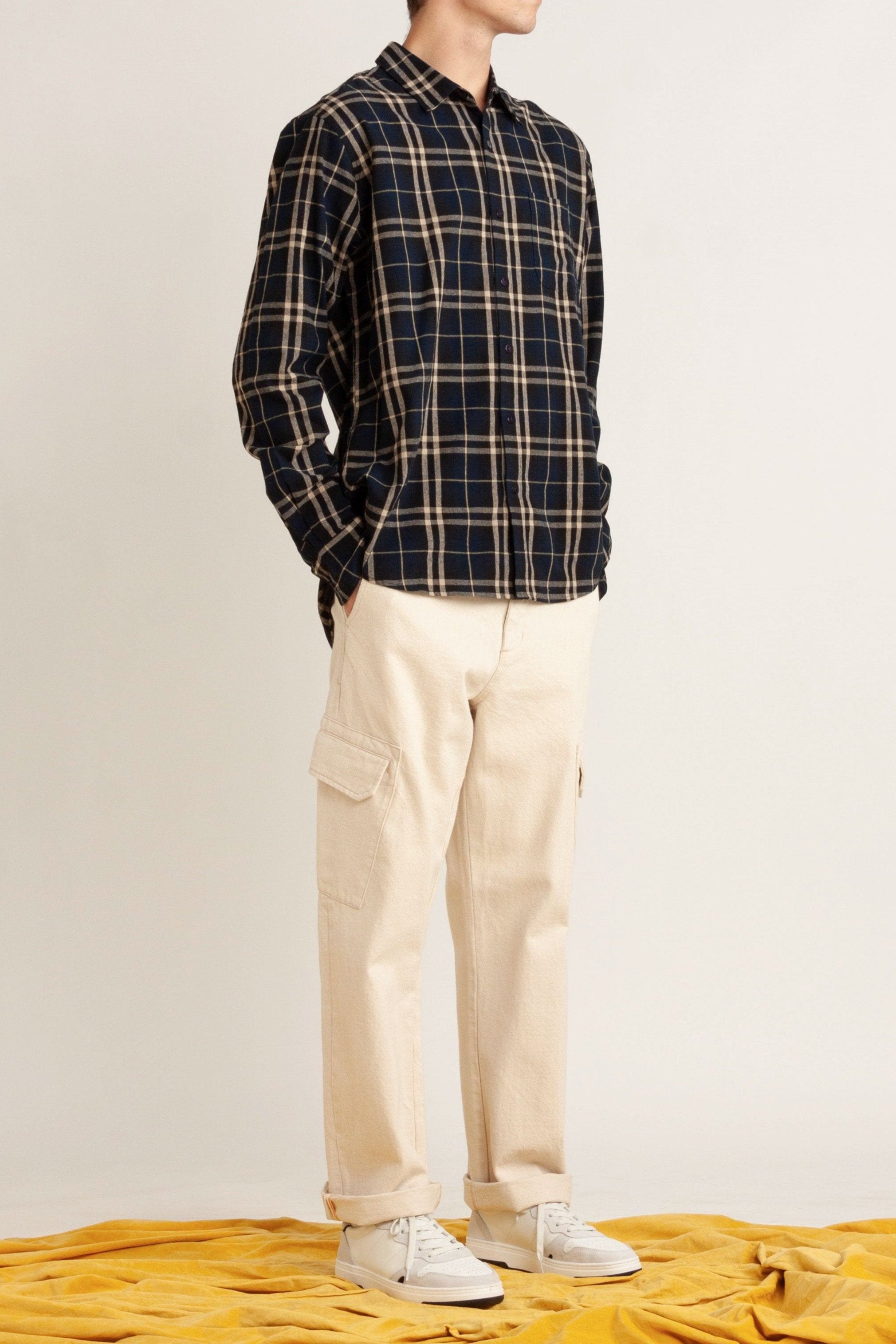 Anchor Navy Check Cotton Shirt