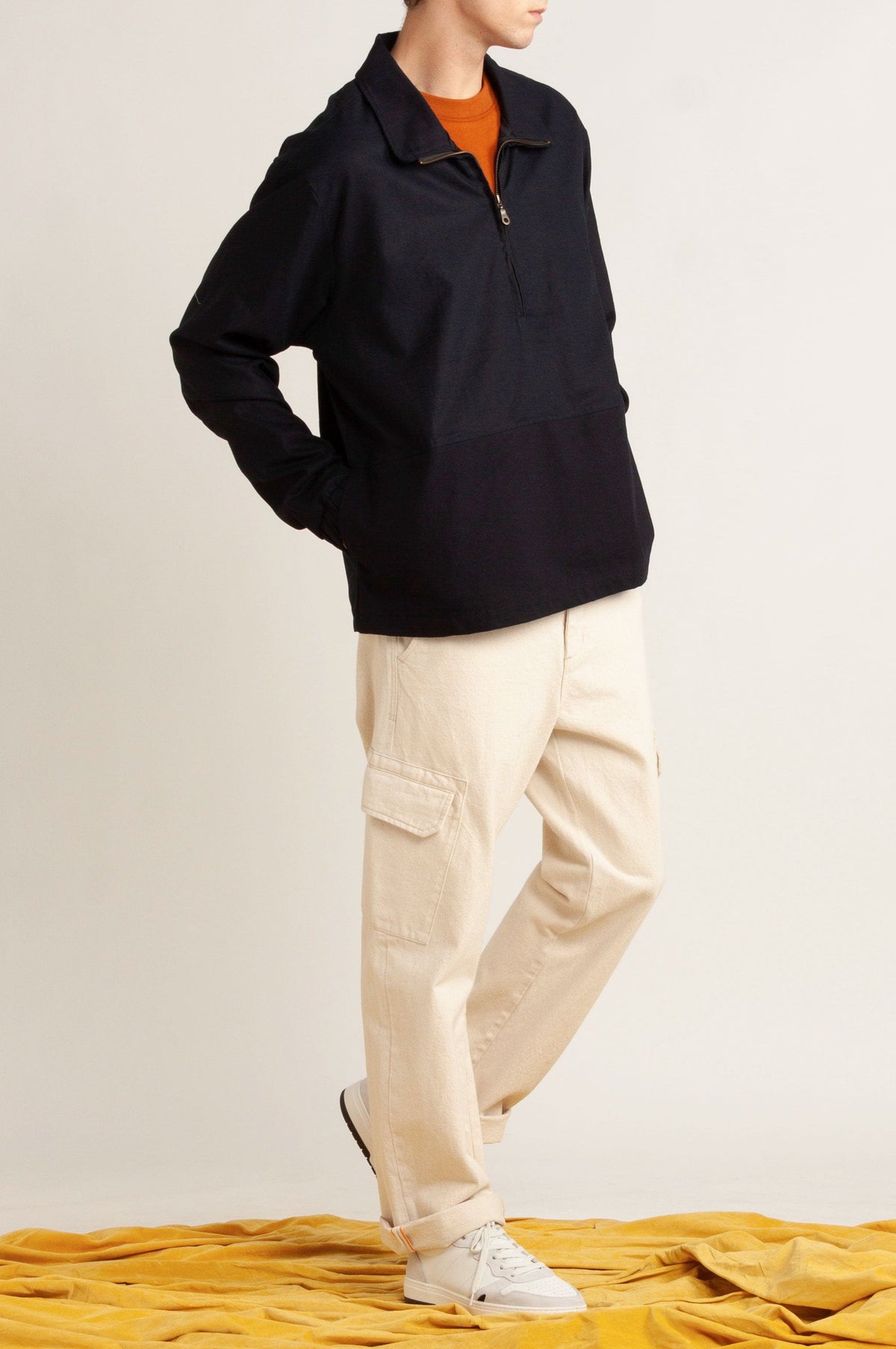 Essex Half Zip Linen Jacket