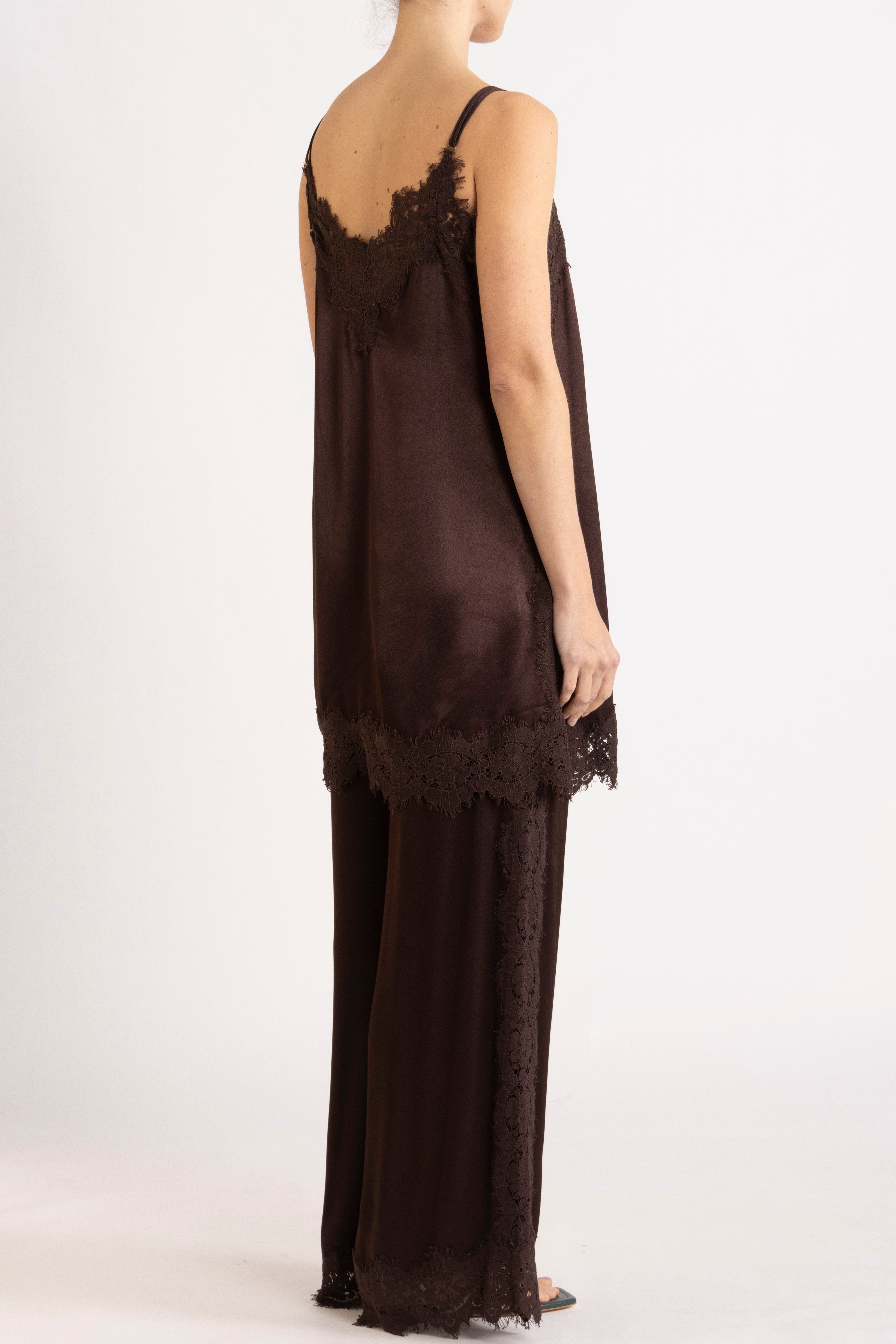 Lenny Satin Lace Short Slip Dress