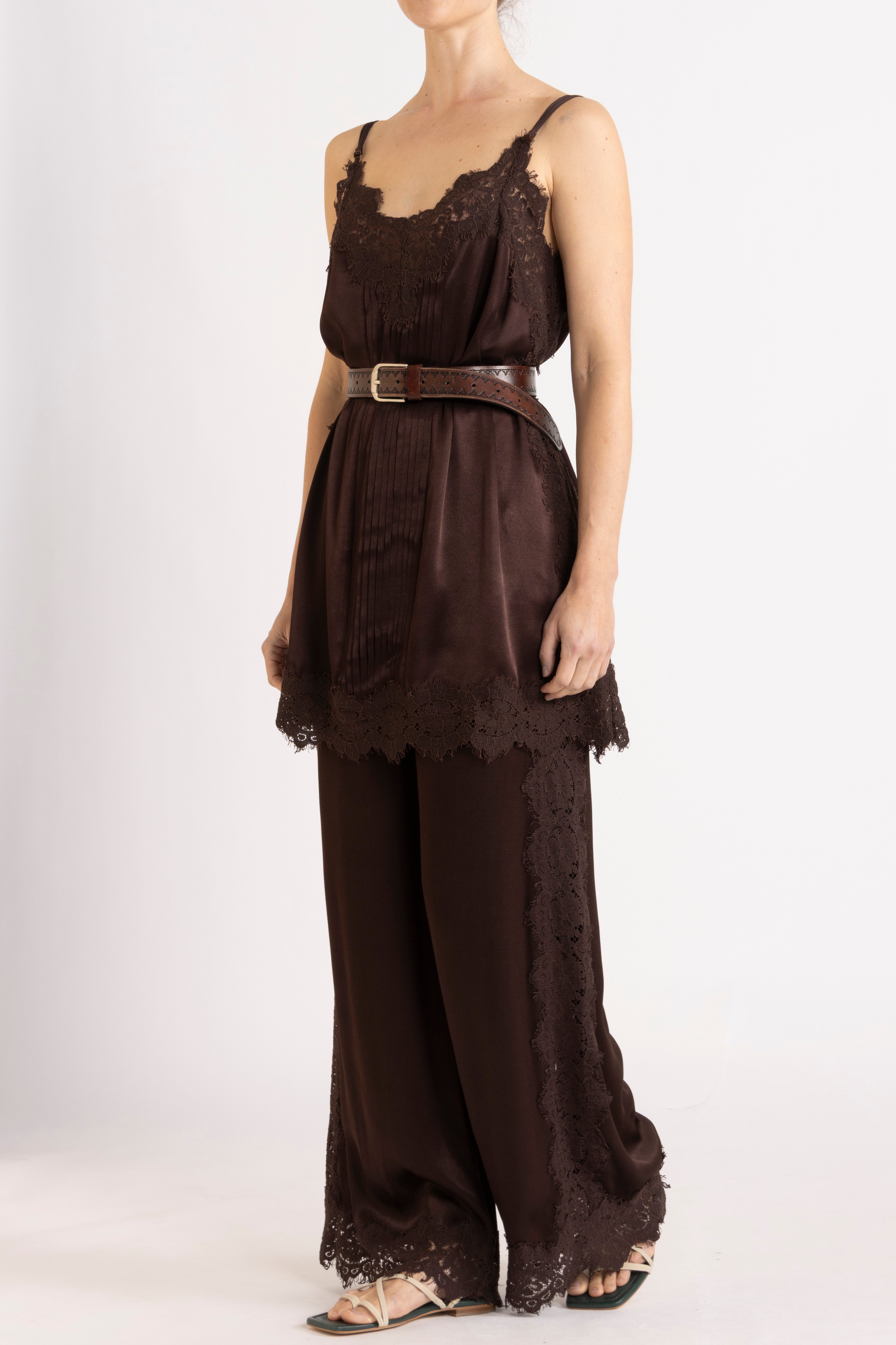 Lenny Satin Lace Short Slip Dress