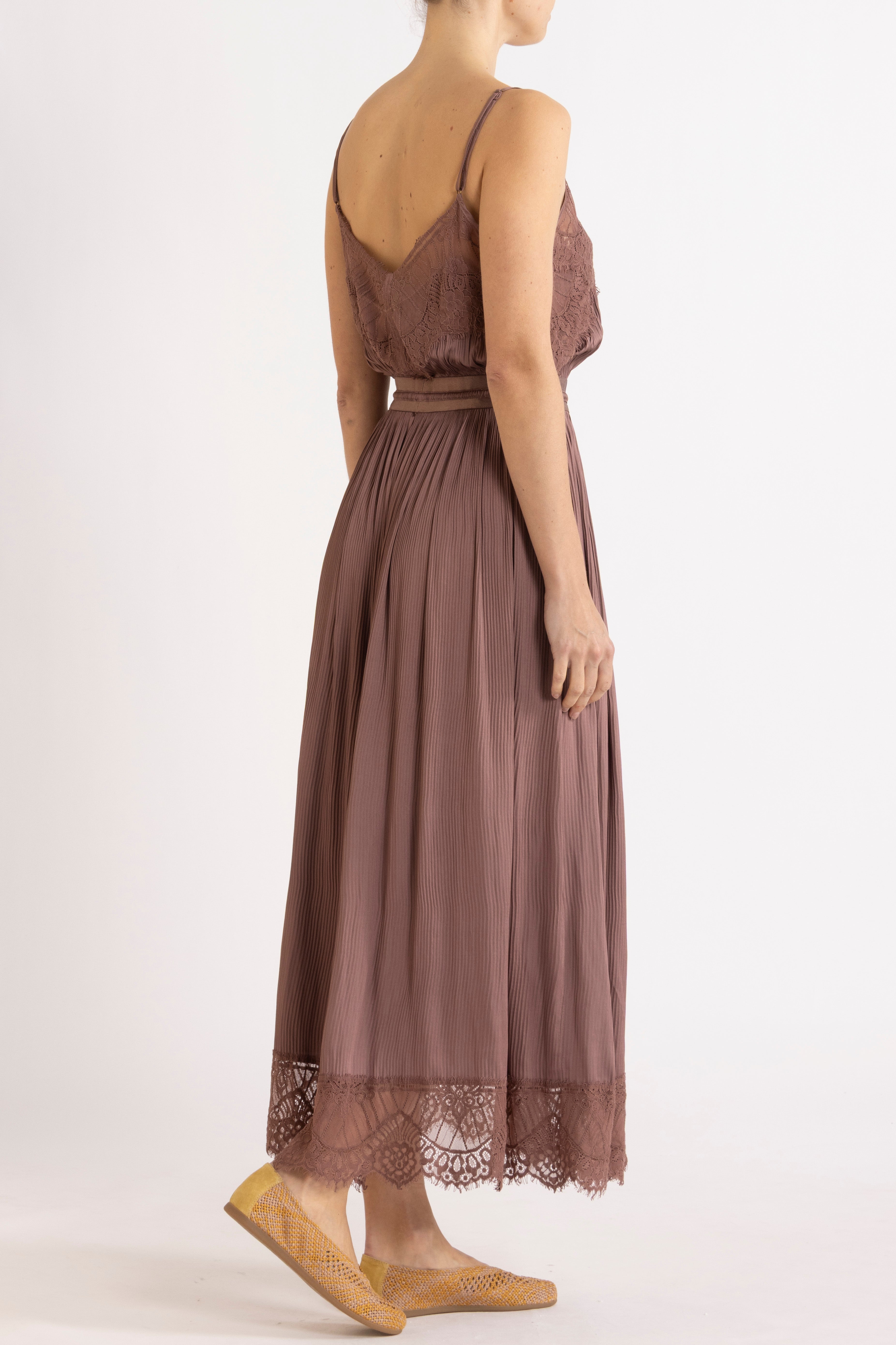 Valerie Lace Pleat Cami Dress