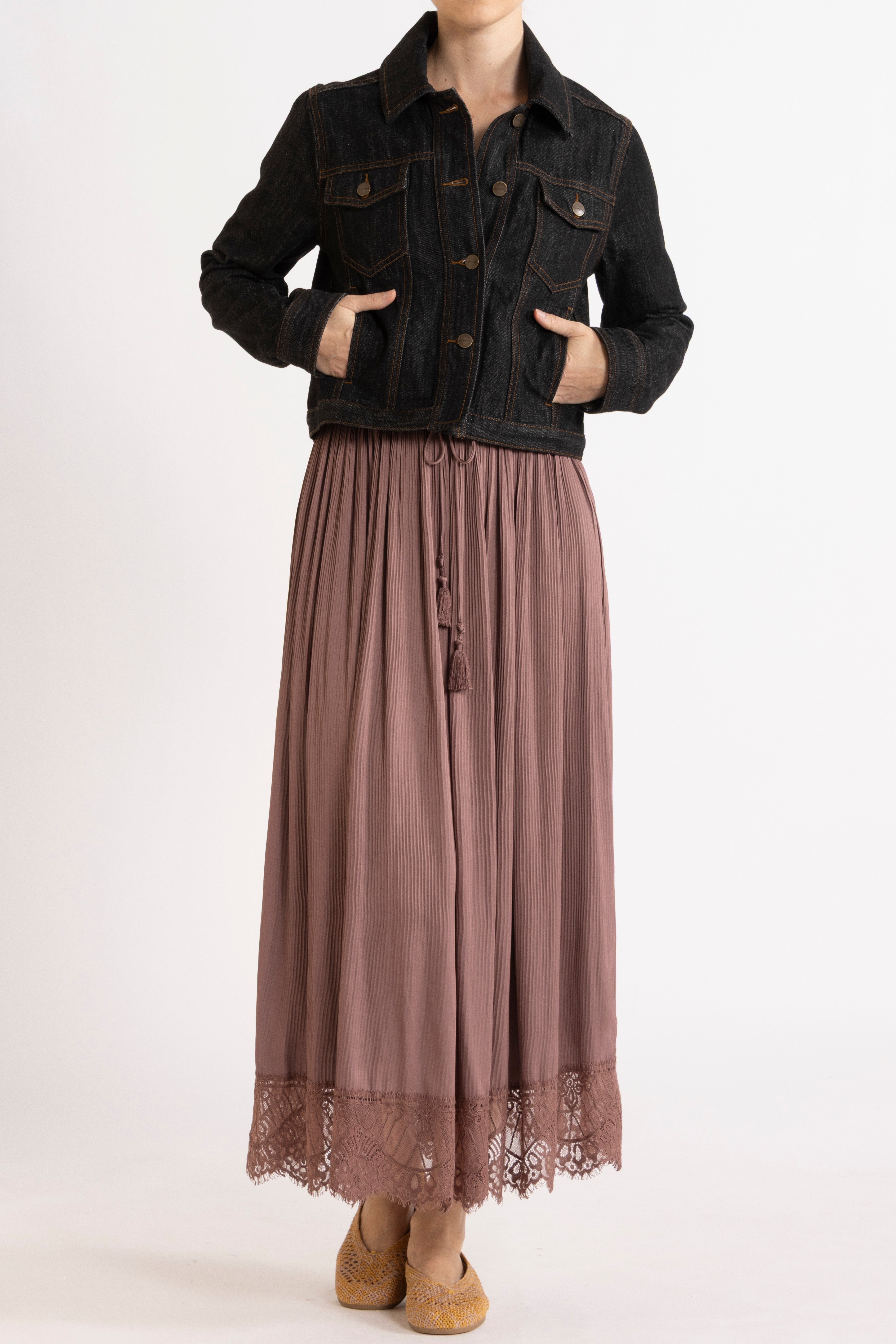Valerie Lace Pleat Cami Dress