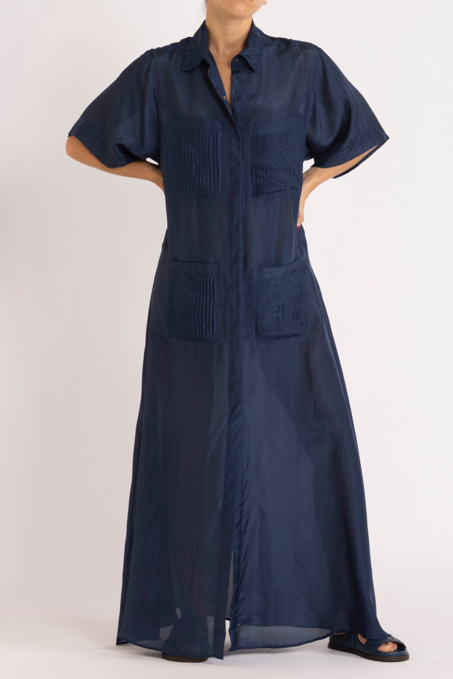 Eliza Silk Shirt Dress