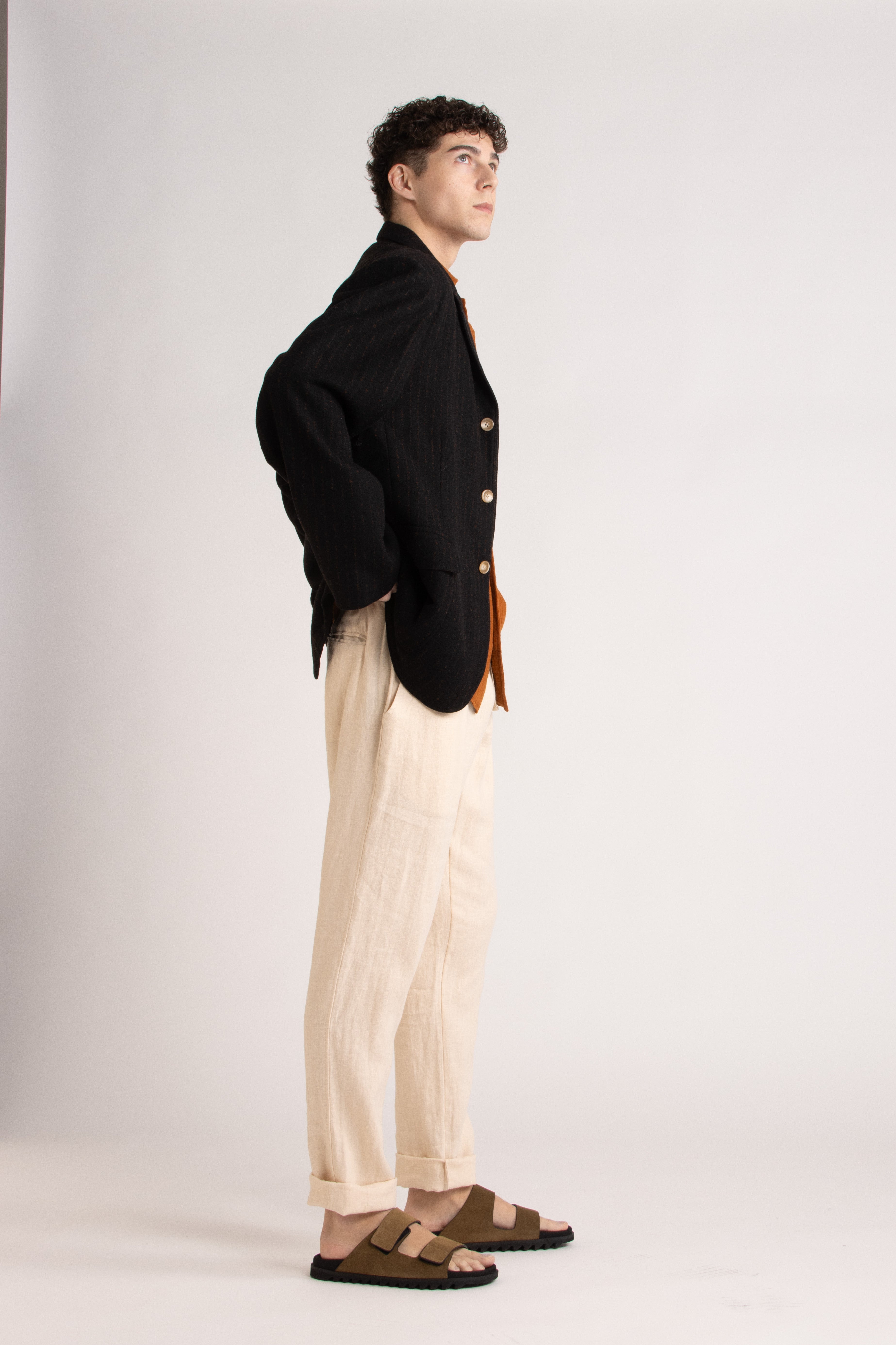 Elijah Straight Leg Linen Pant