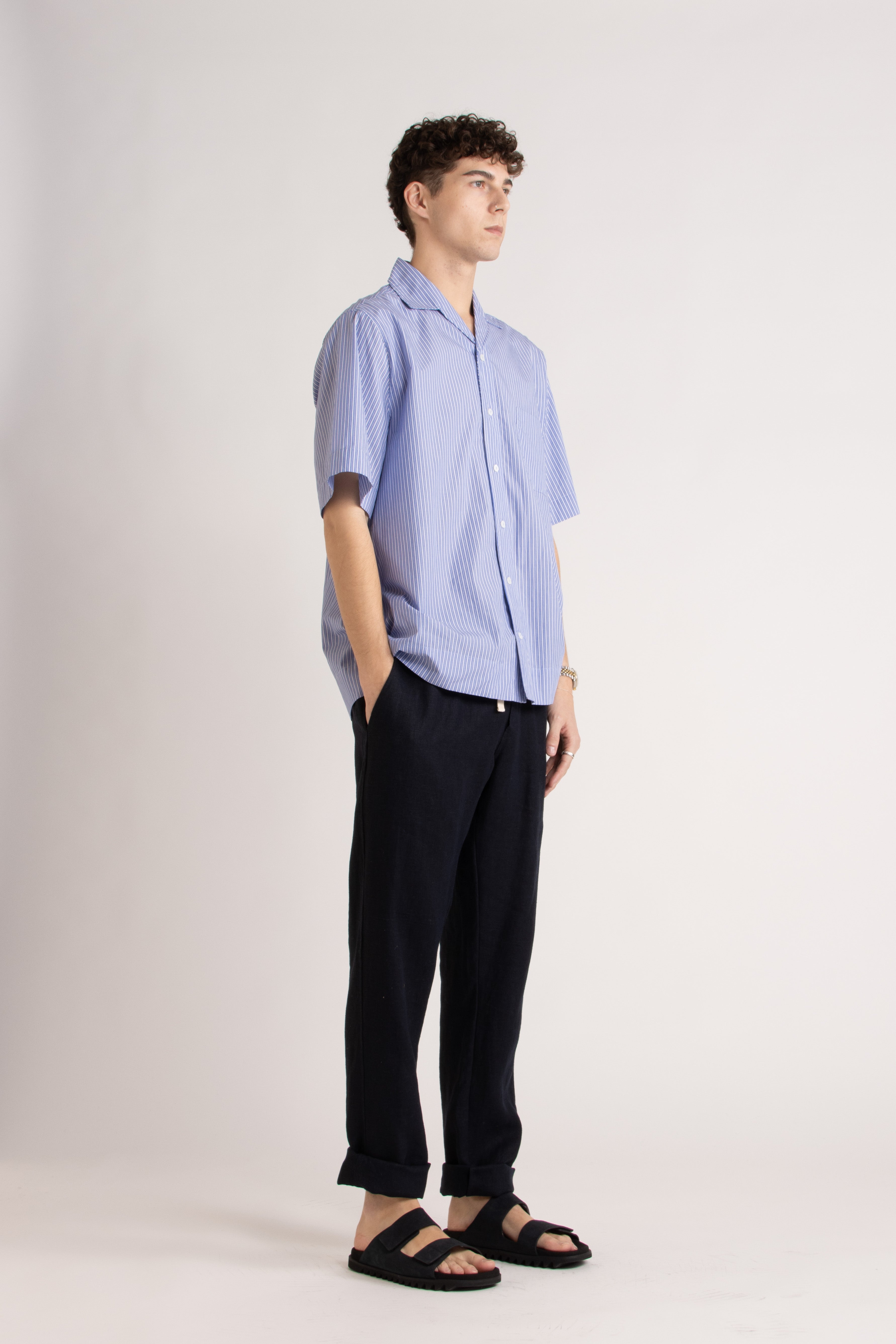 Elijah Straight Leg Linen Pant