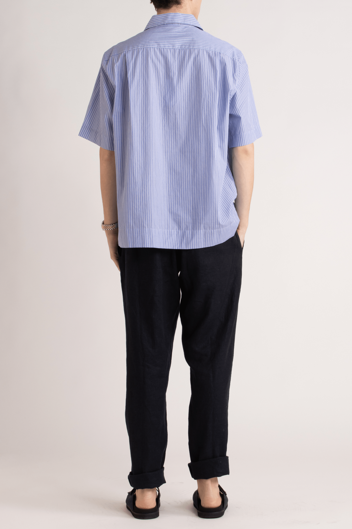 Establishment Blue Stripe Short Sleeve Shirt