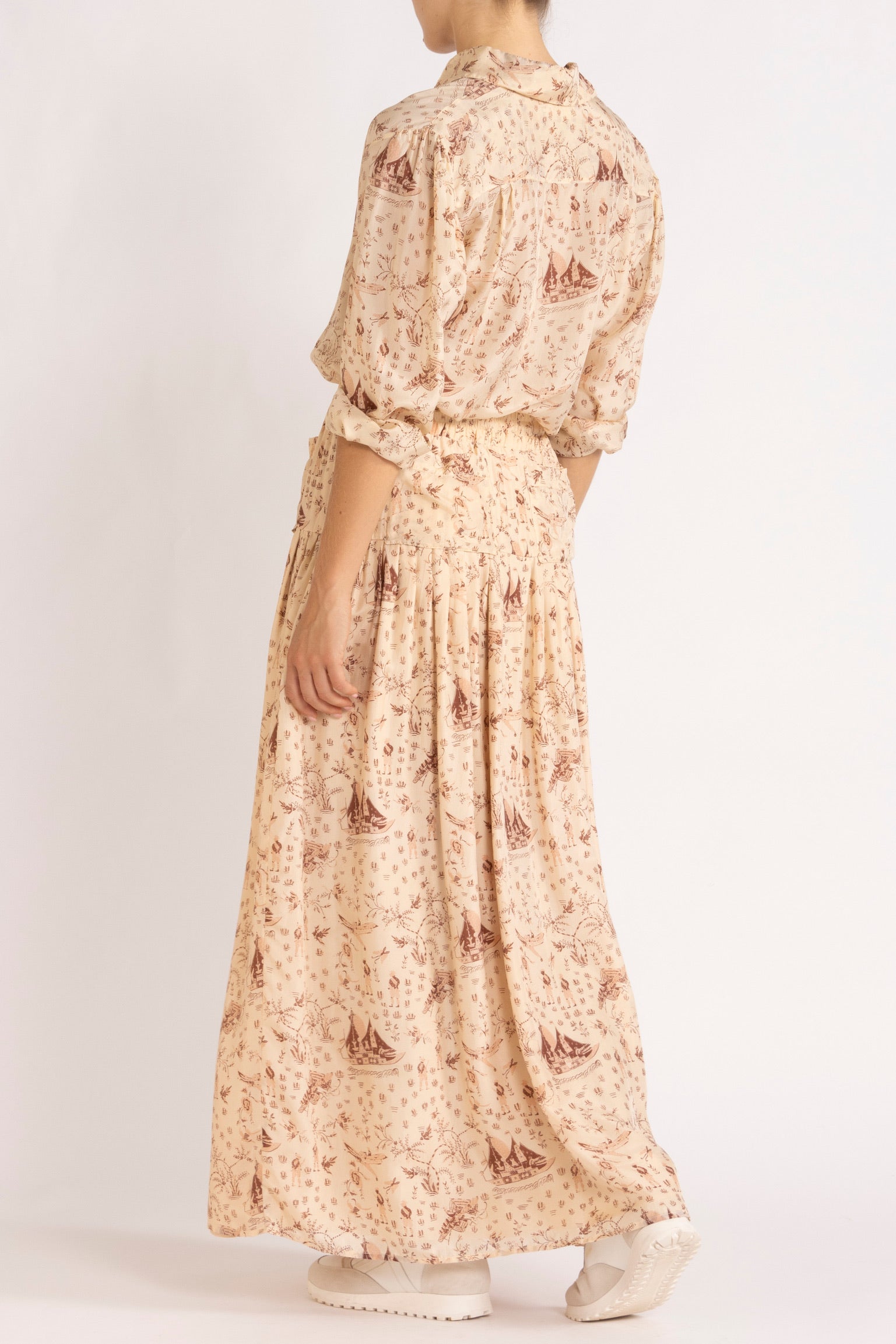 Sinclair Silk Habotai Long Sleeve Top