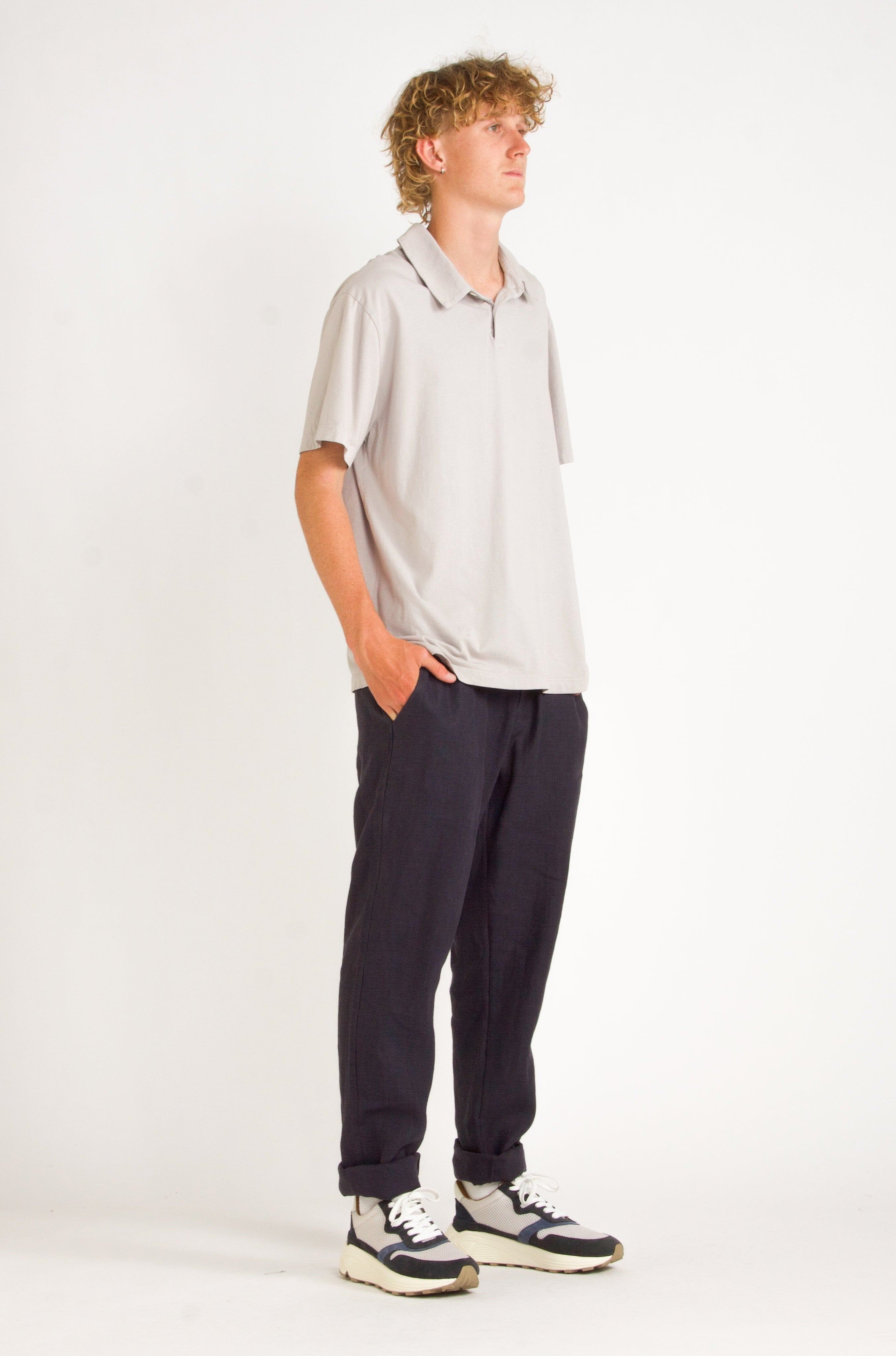 Elijah Straight Leg Linen Pant