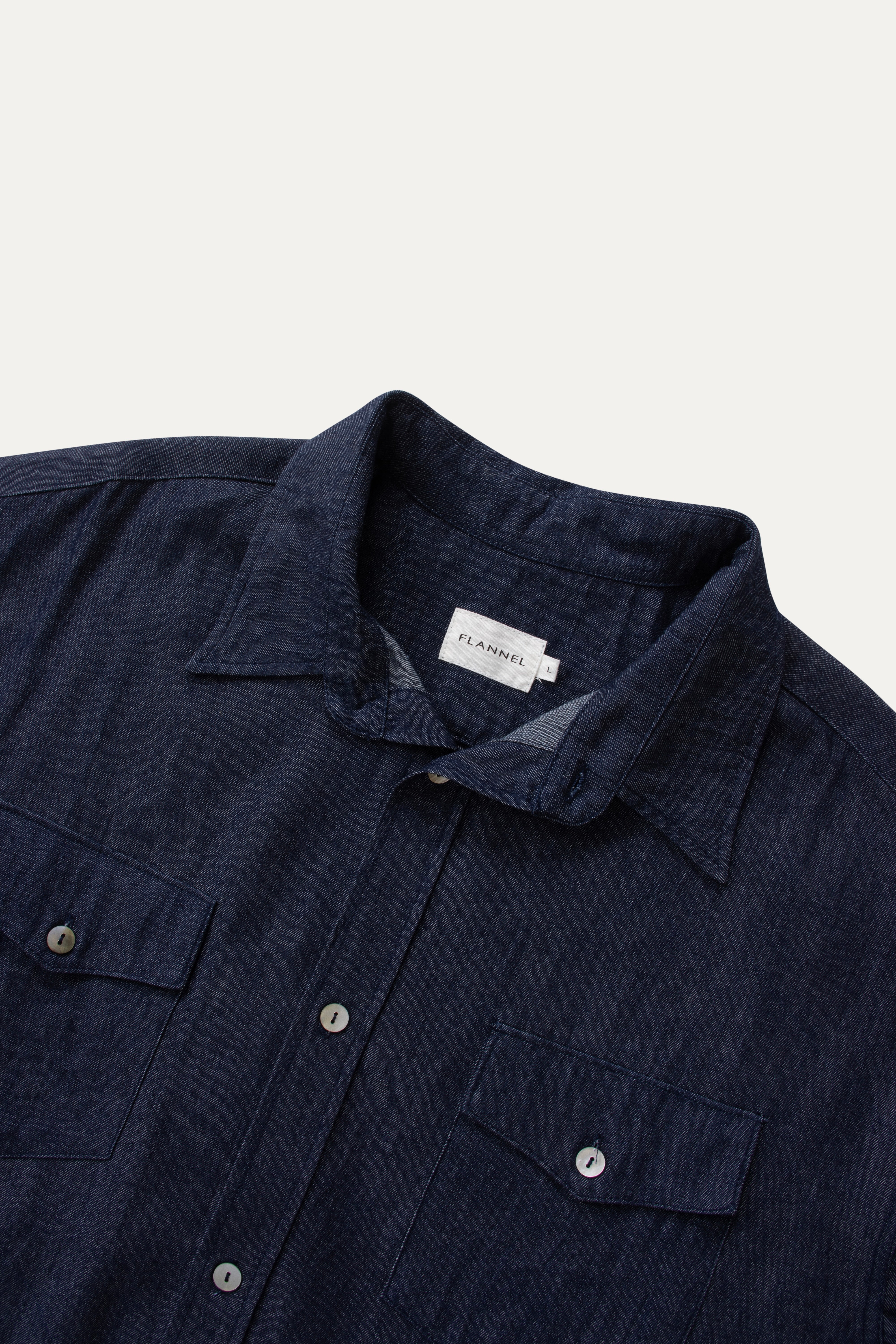 Odin Indigo Denim Long Sleeve Shirt
