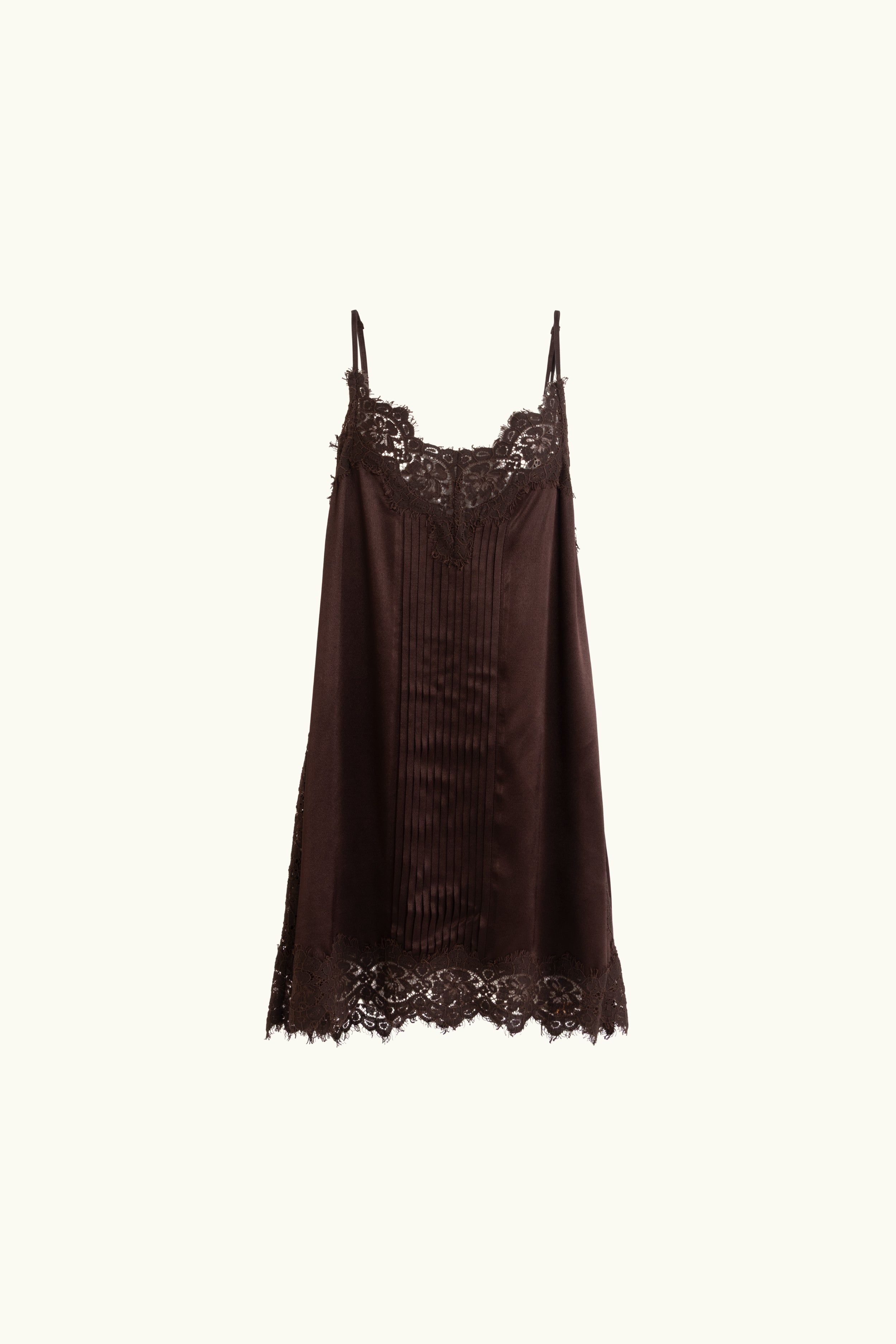 Lenny Satin Lace Short Slip Dress | FLANNEL