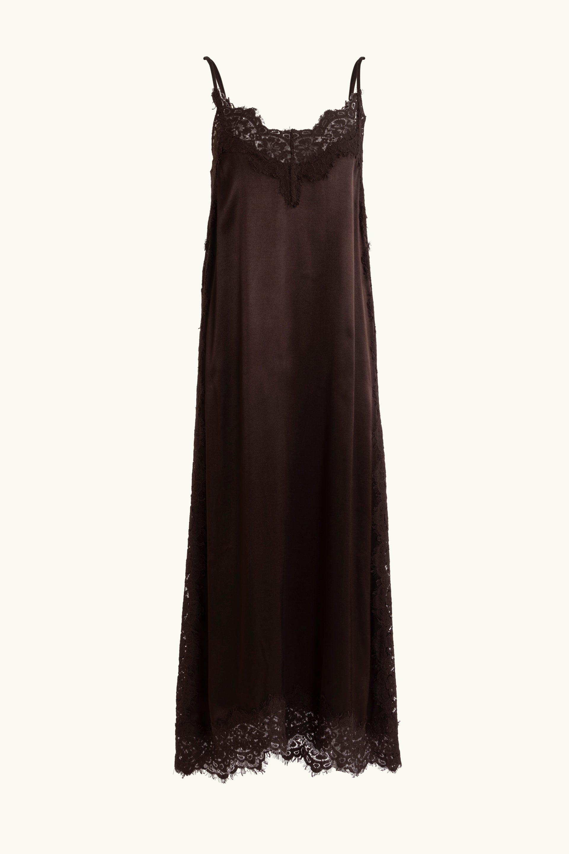dark brown slip dress Lenny Satin Lace It is true to Jacket:US42 nähen DIY adjusted 90s Mom