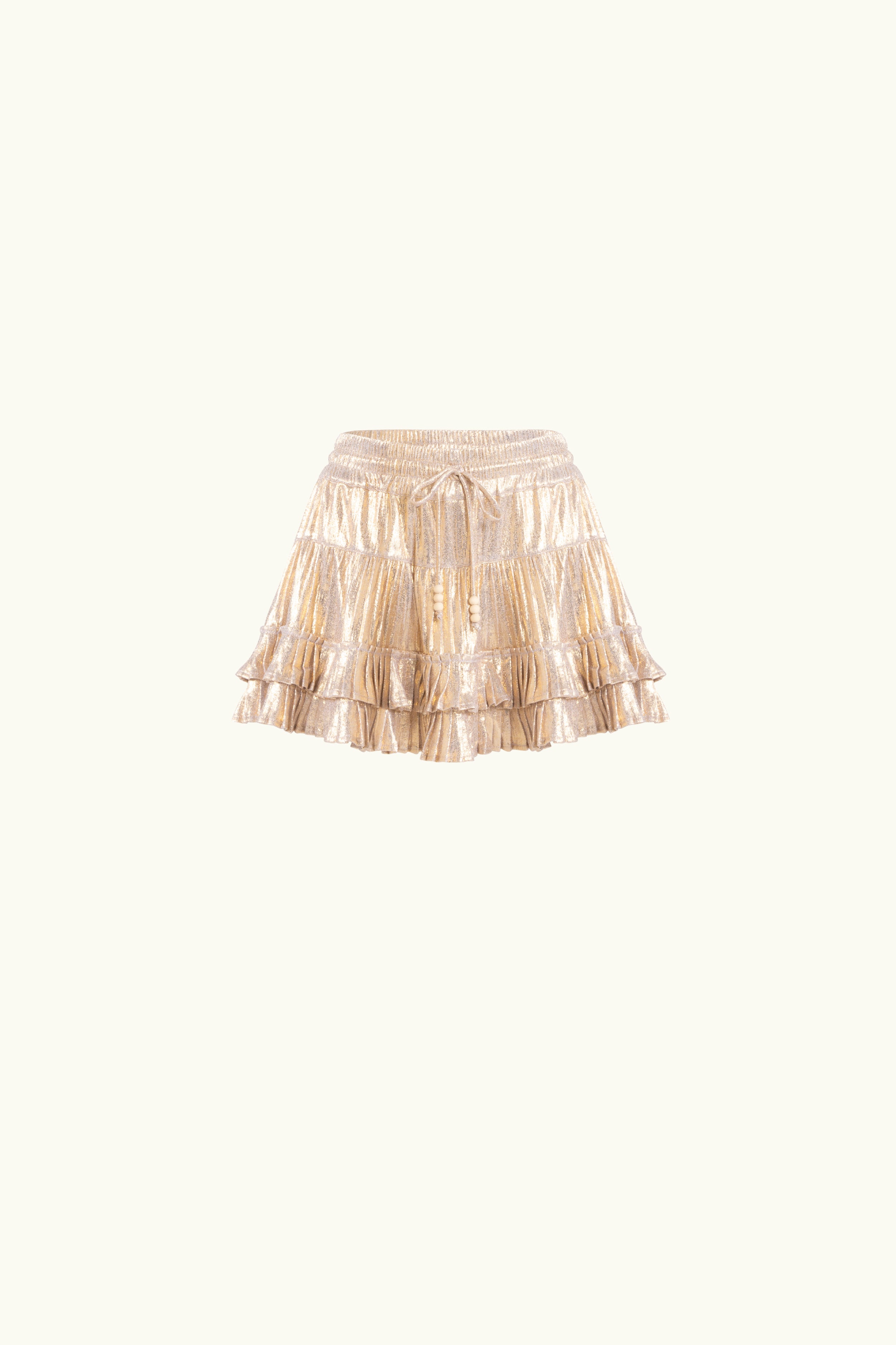 Lilly Metallic Lamé Frill Short