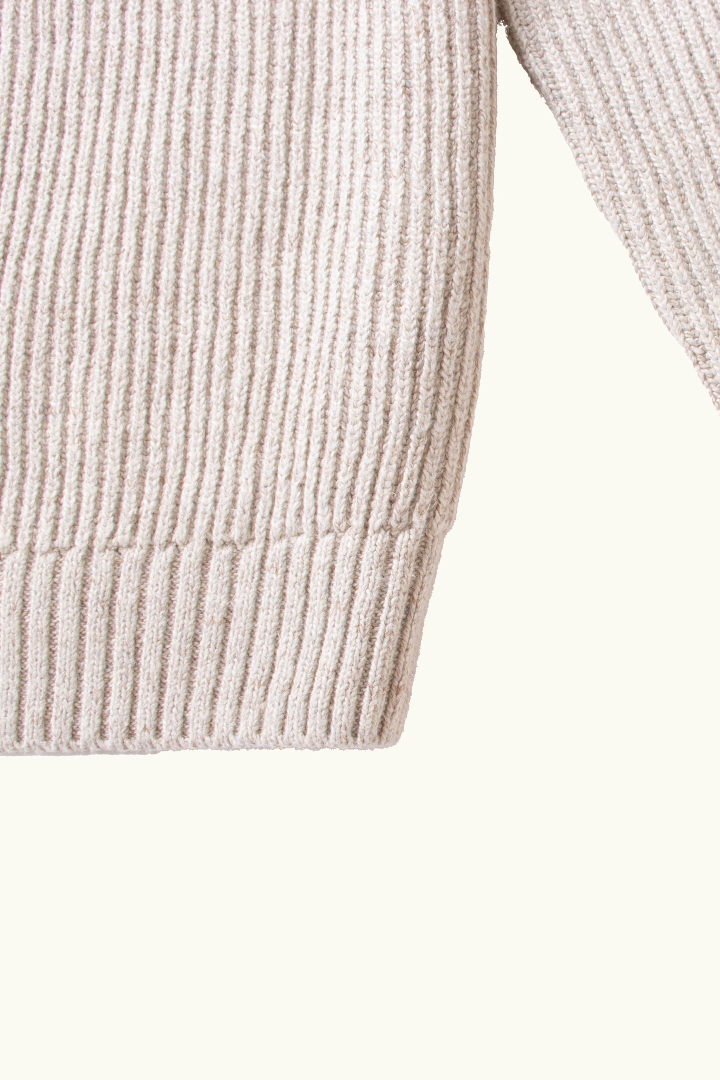 Milton Hemp-Cotton Knit Shawl Collar Sweater