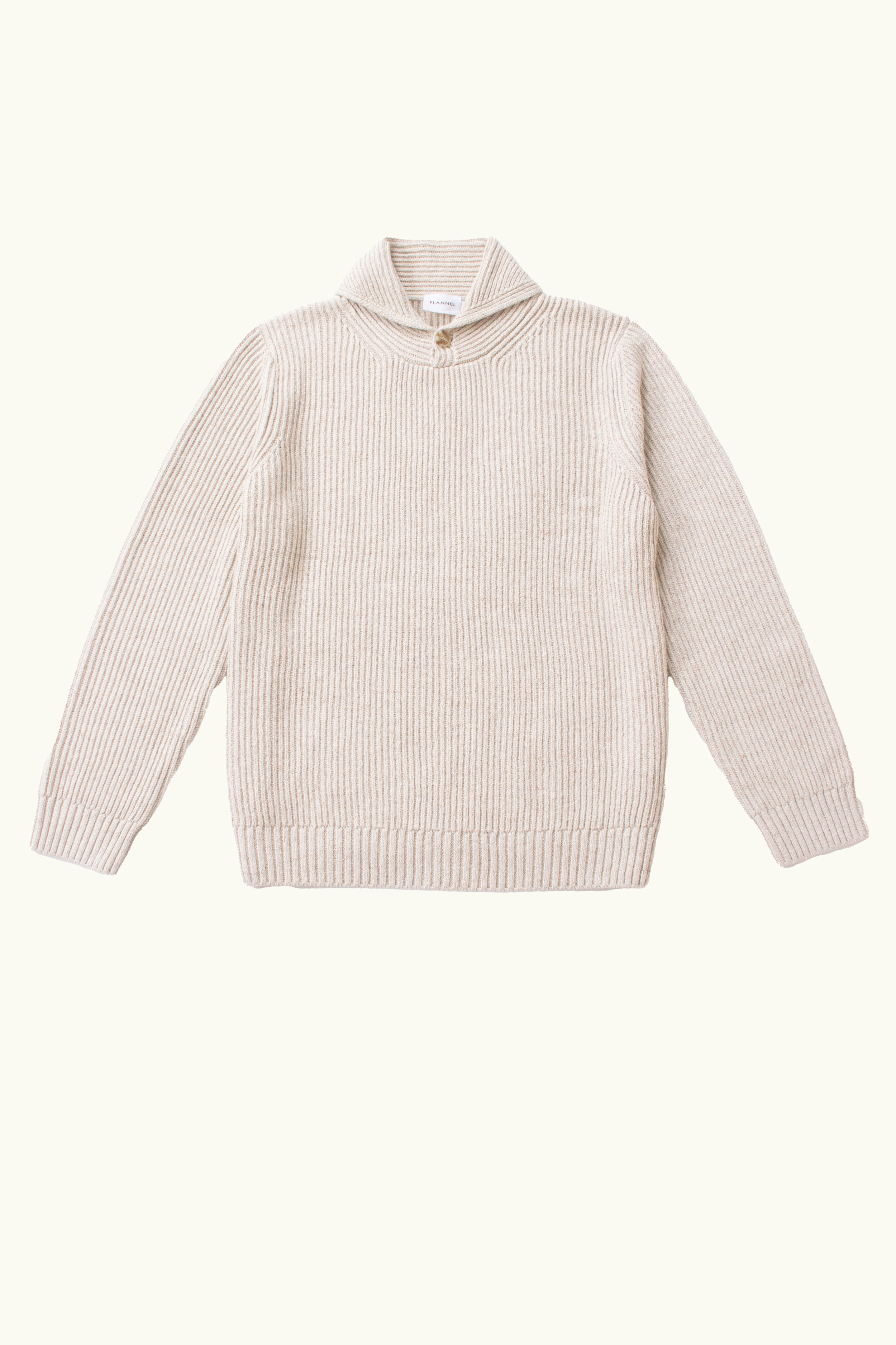 Milton Hemp-Cotton Knit Shawl Collar Sweater