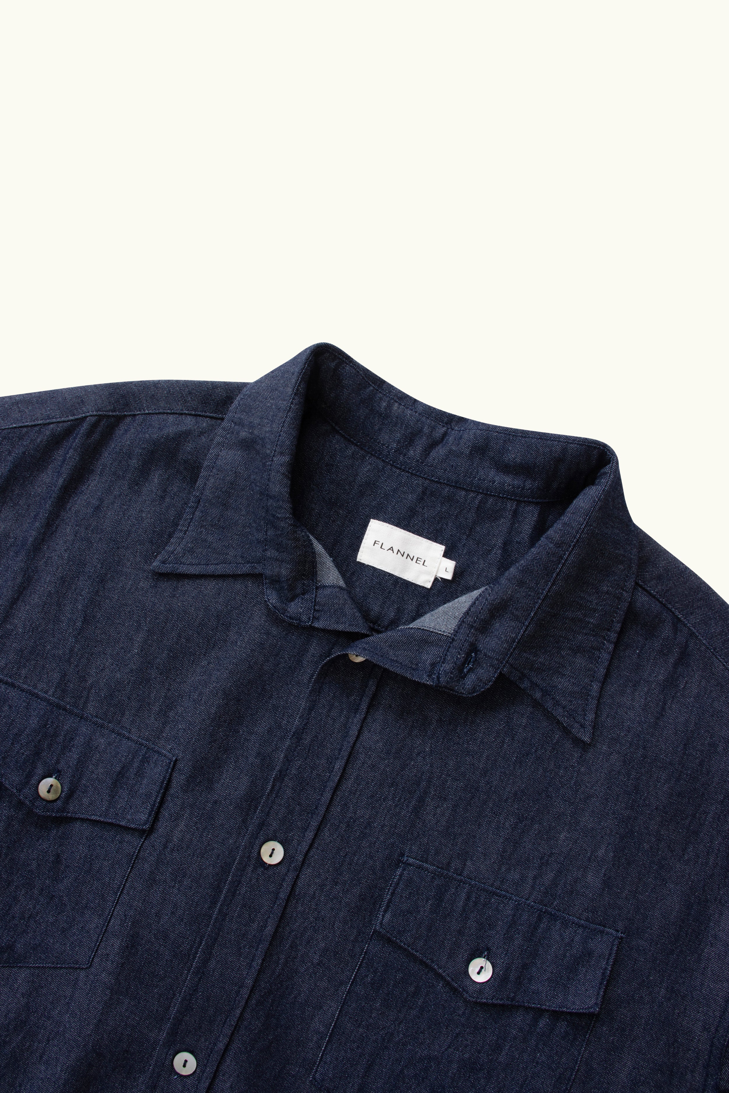 Odin Indigo Denim Long Sleeve Shirt