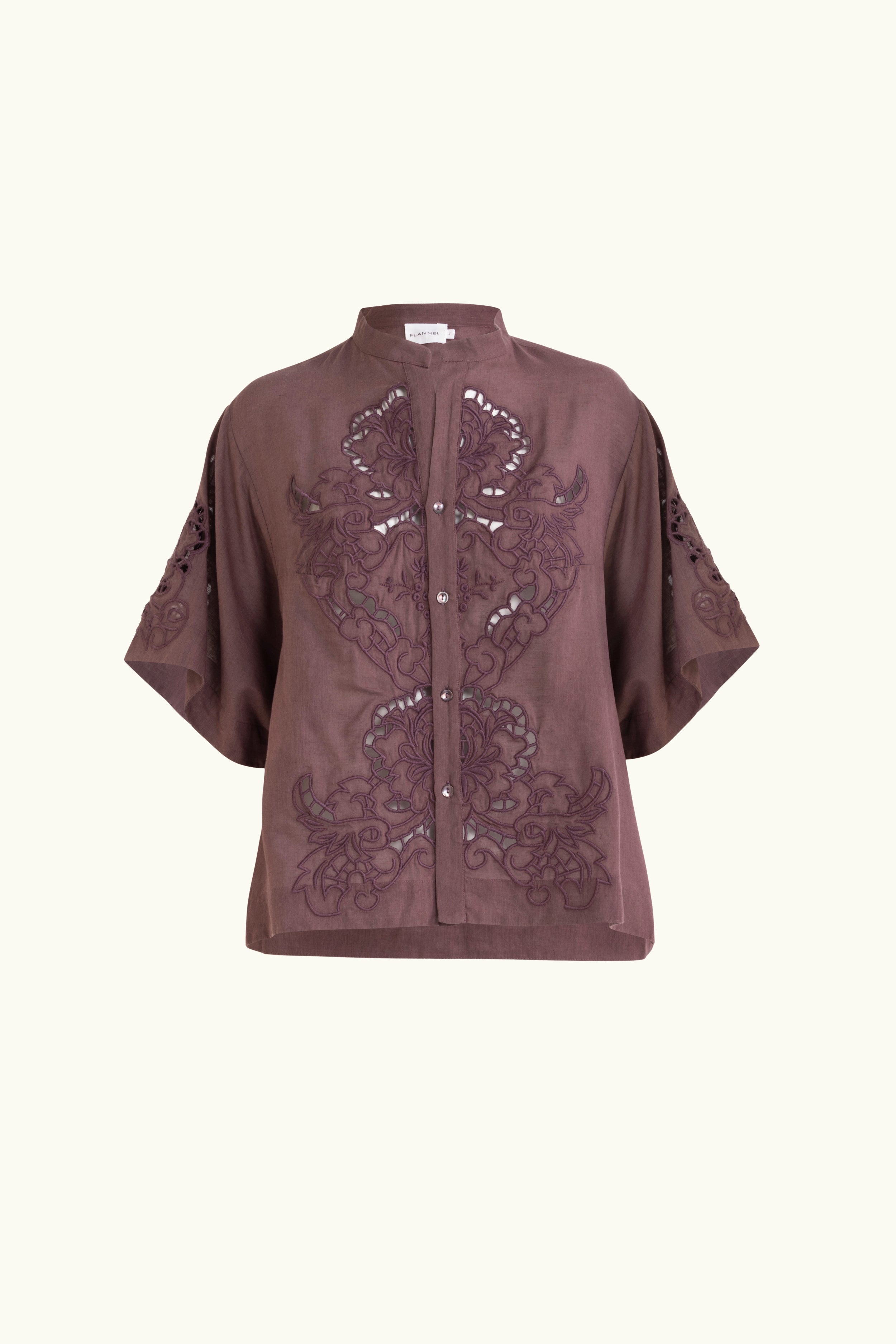 Pascal Embroidered Cutout Shirt