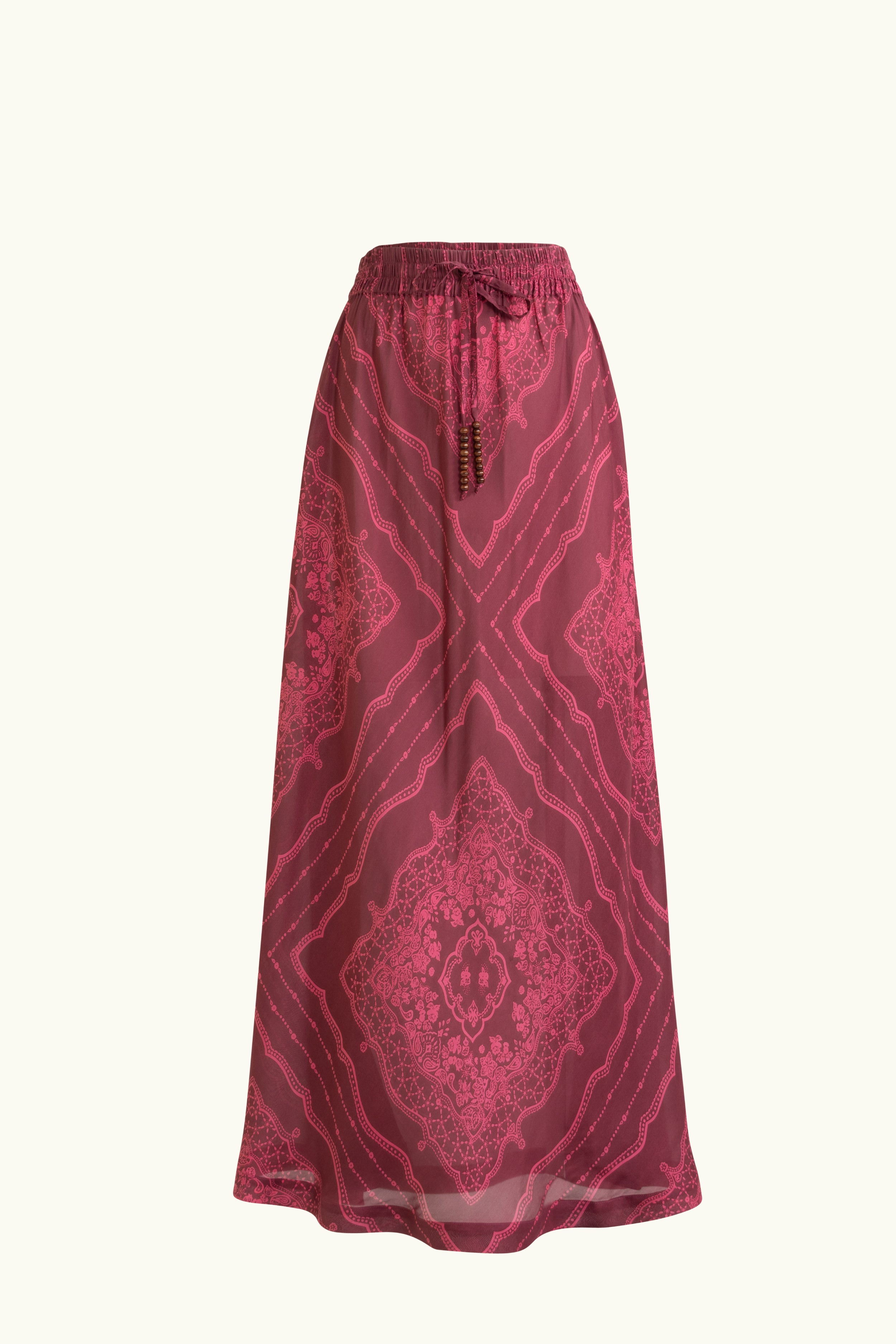 Renee Printed Silk Maxi Skirt