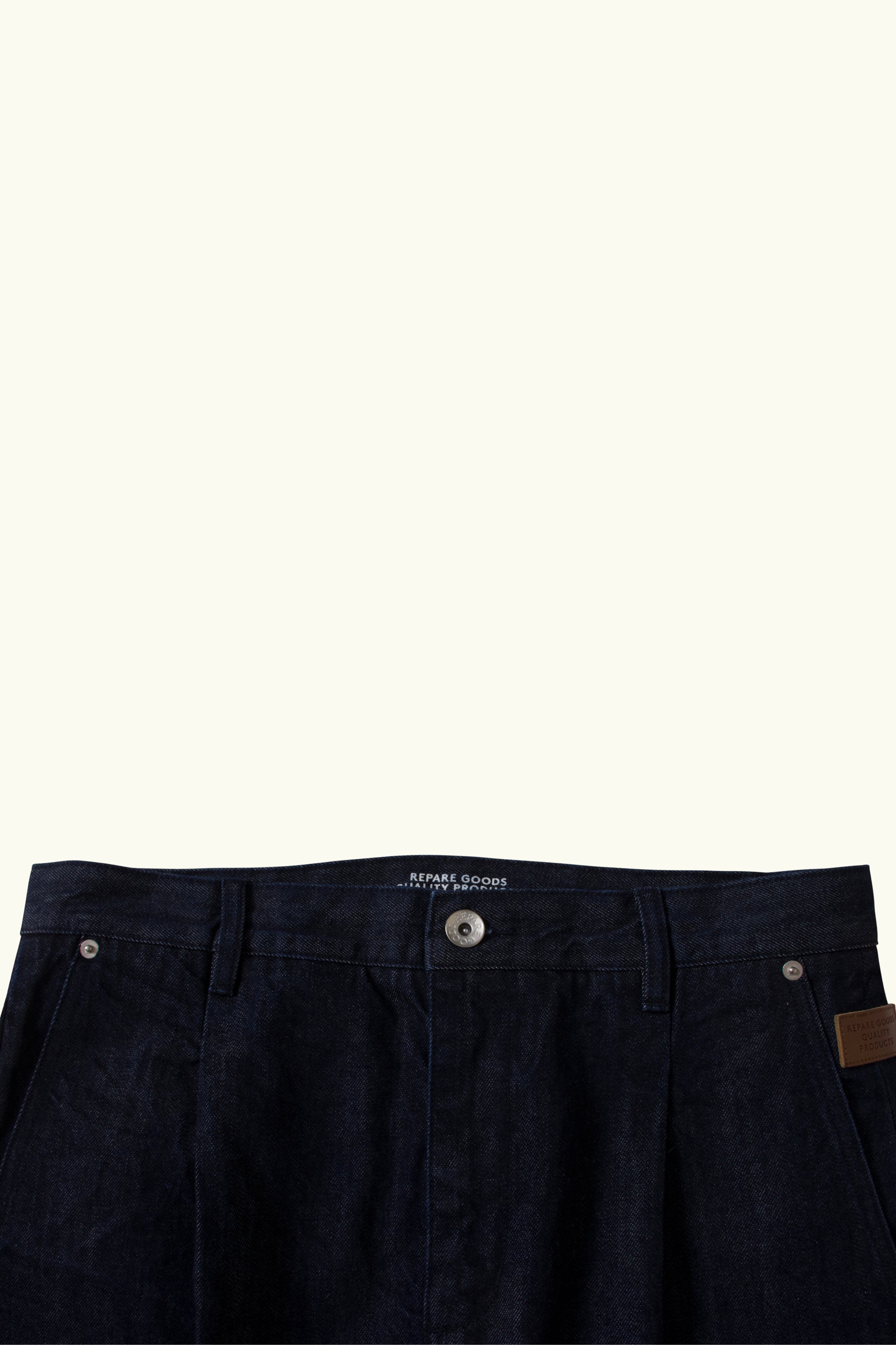 Repare Goods Denim Pleated Pant