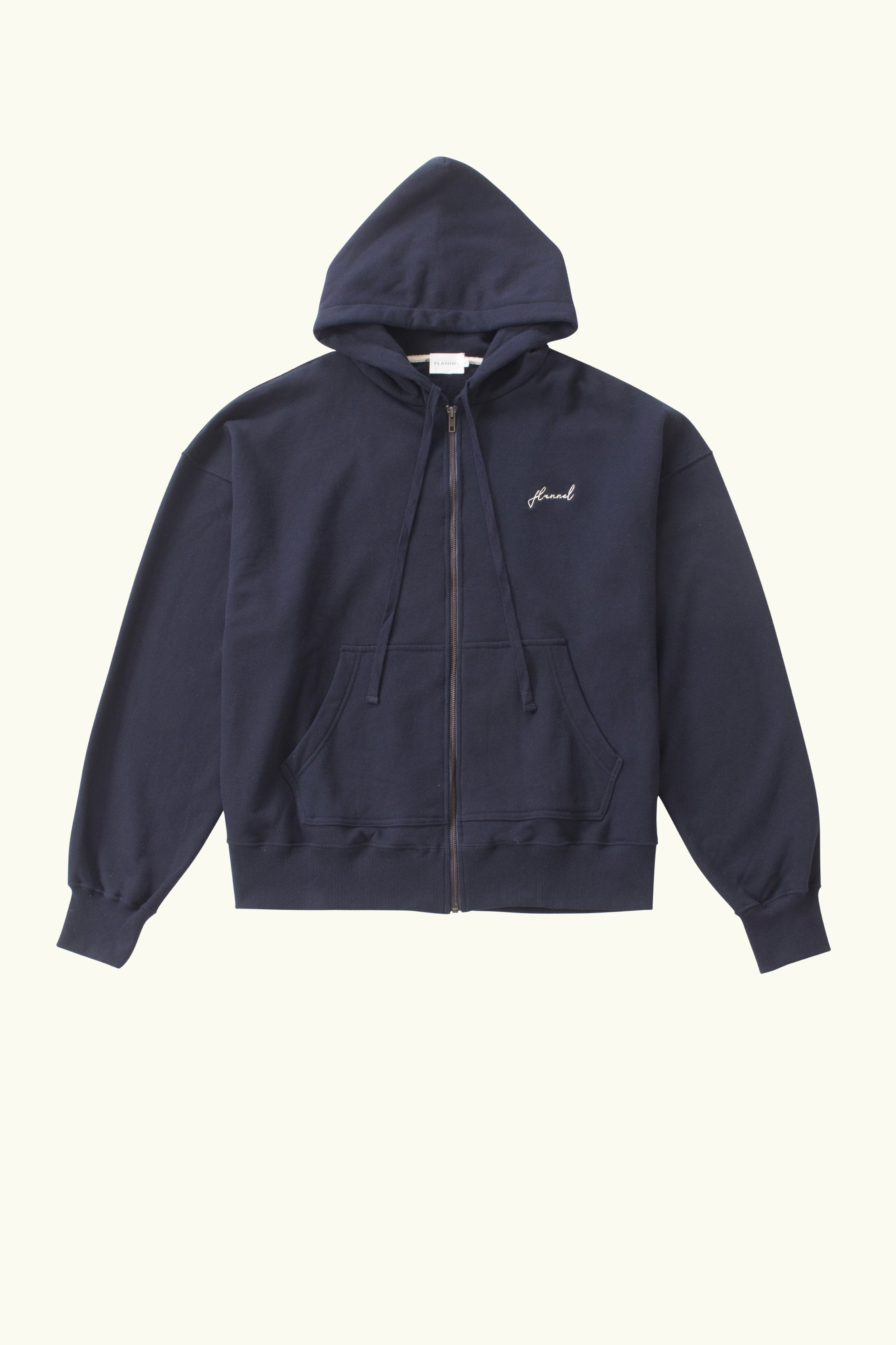 Anders Cotton Logo Zip Hoodie