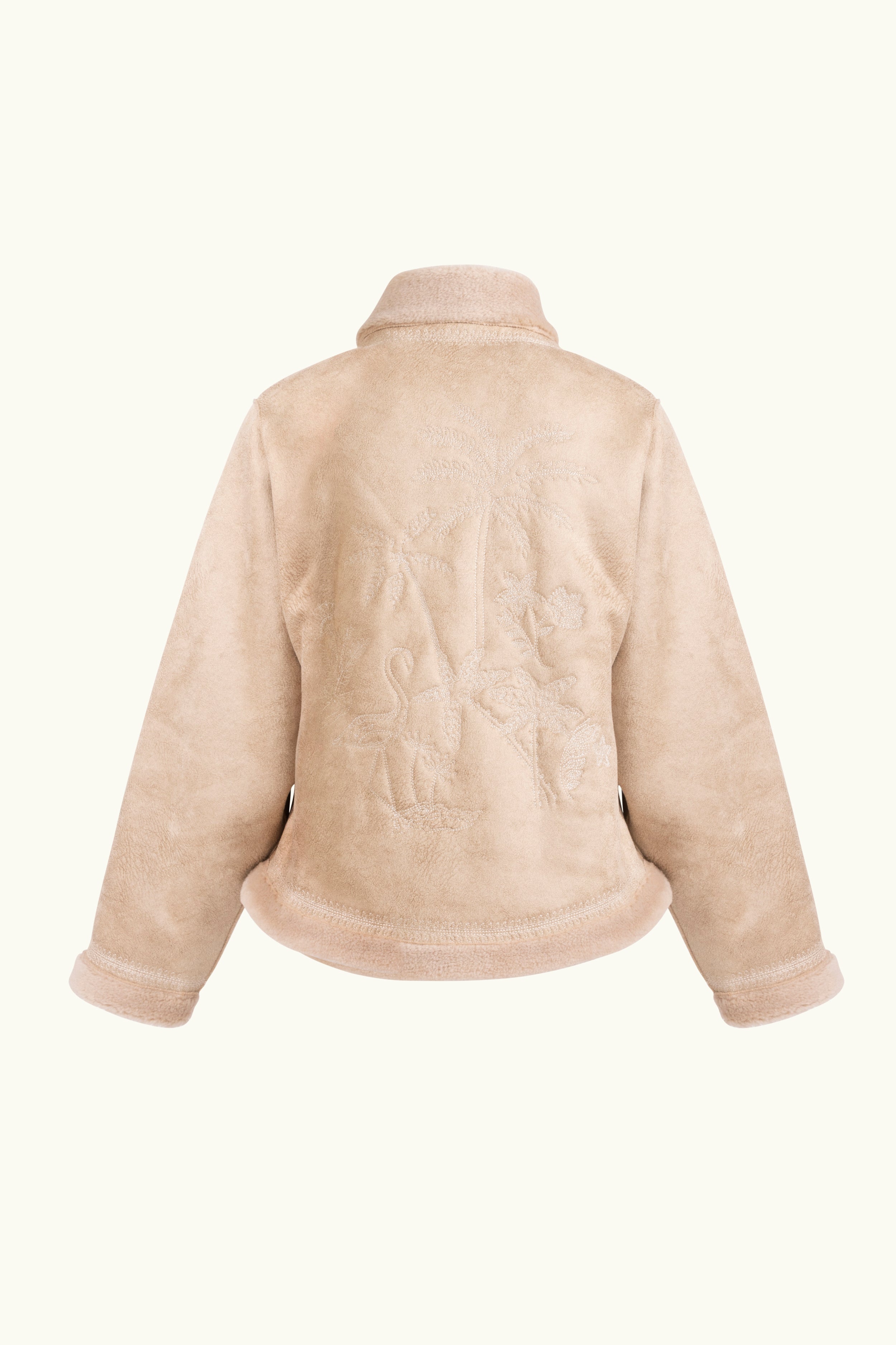 Shiloh Embroidered Faux Shearling Jacket