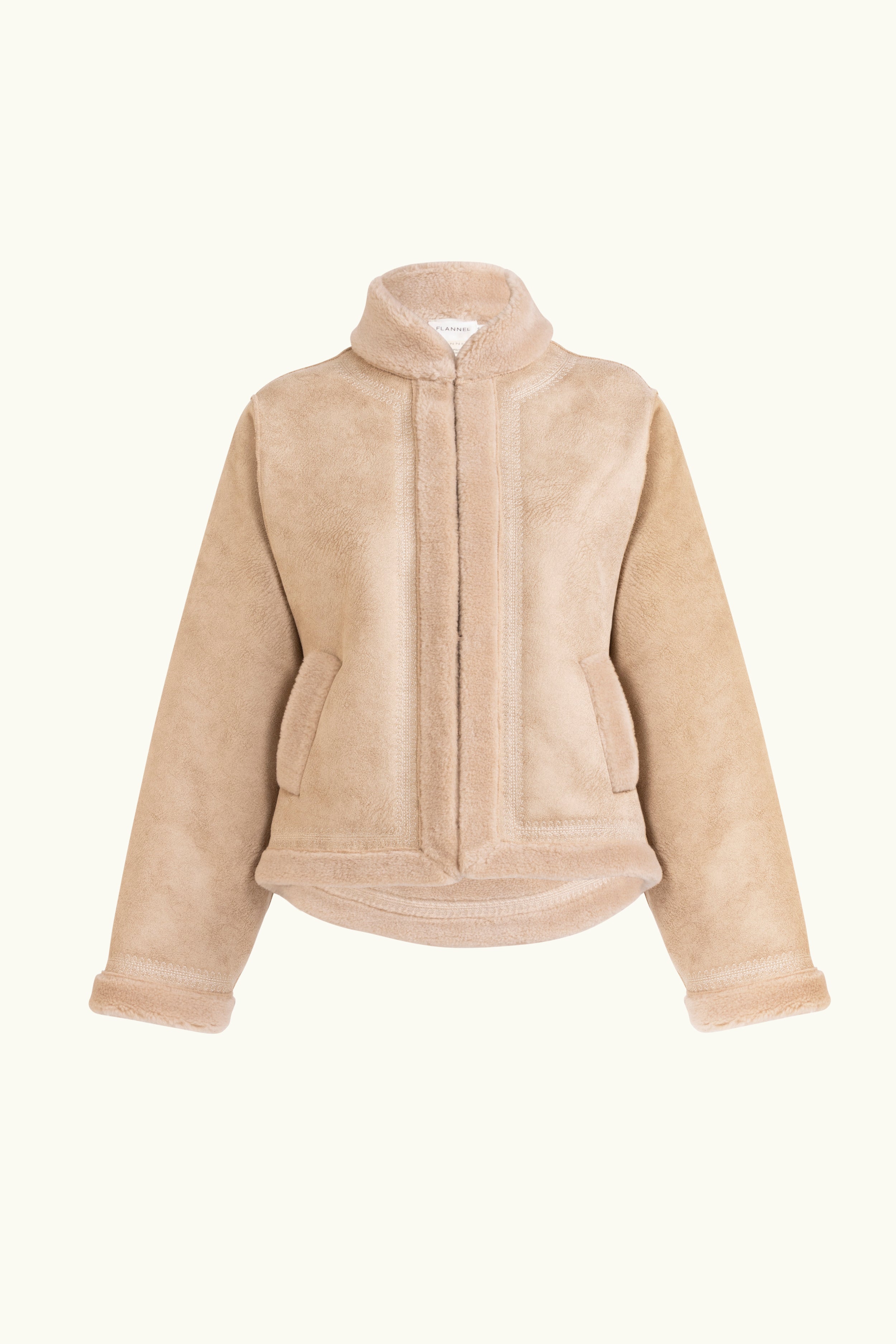 Shiloh Embroidered Faux Shearling Jacket