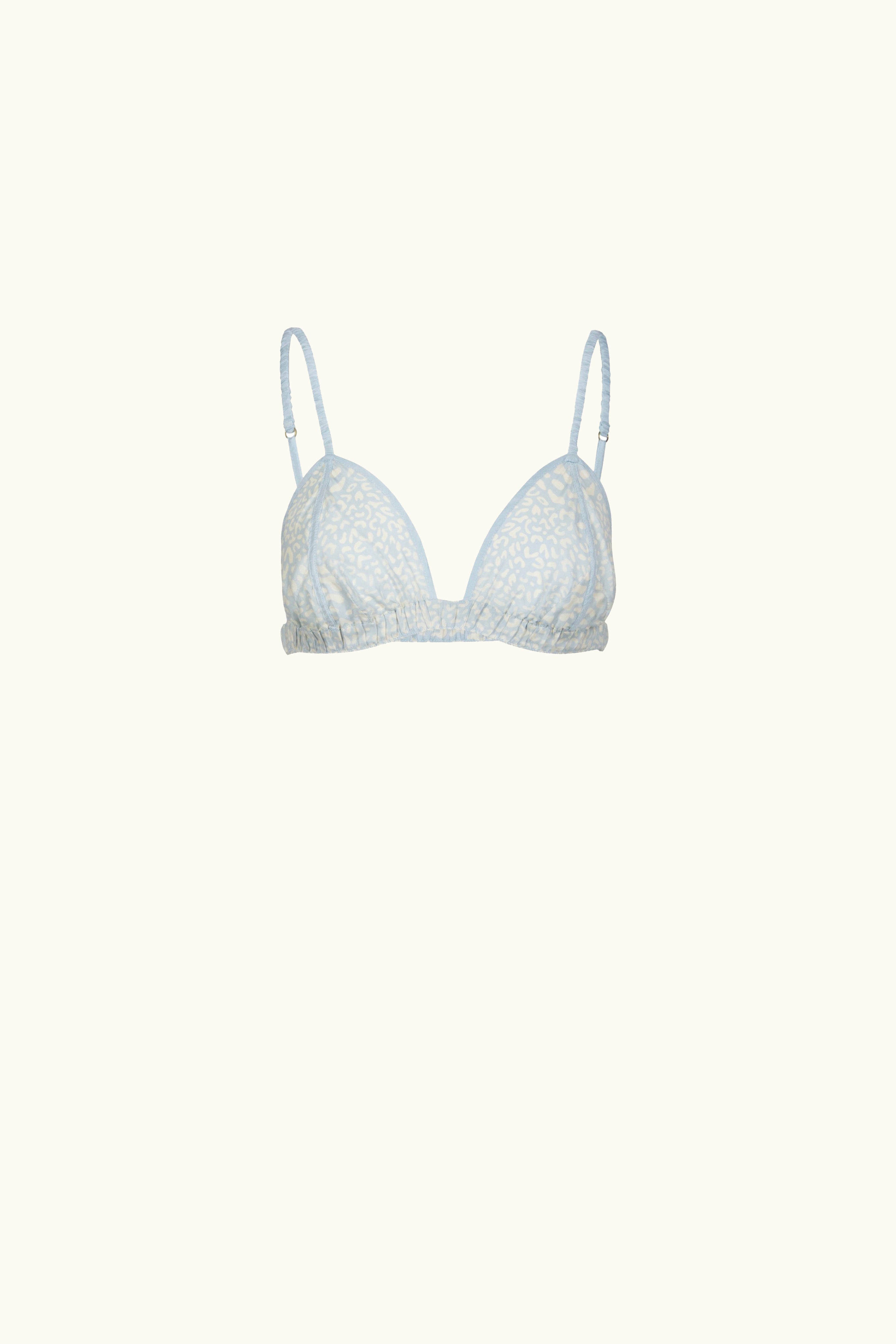Printed Silk Habotai Bralette