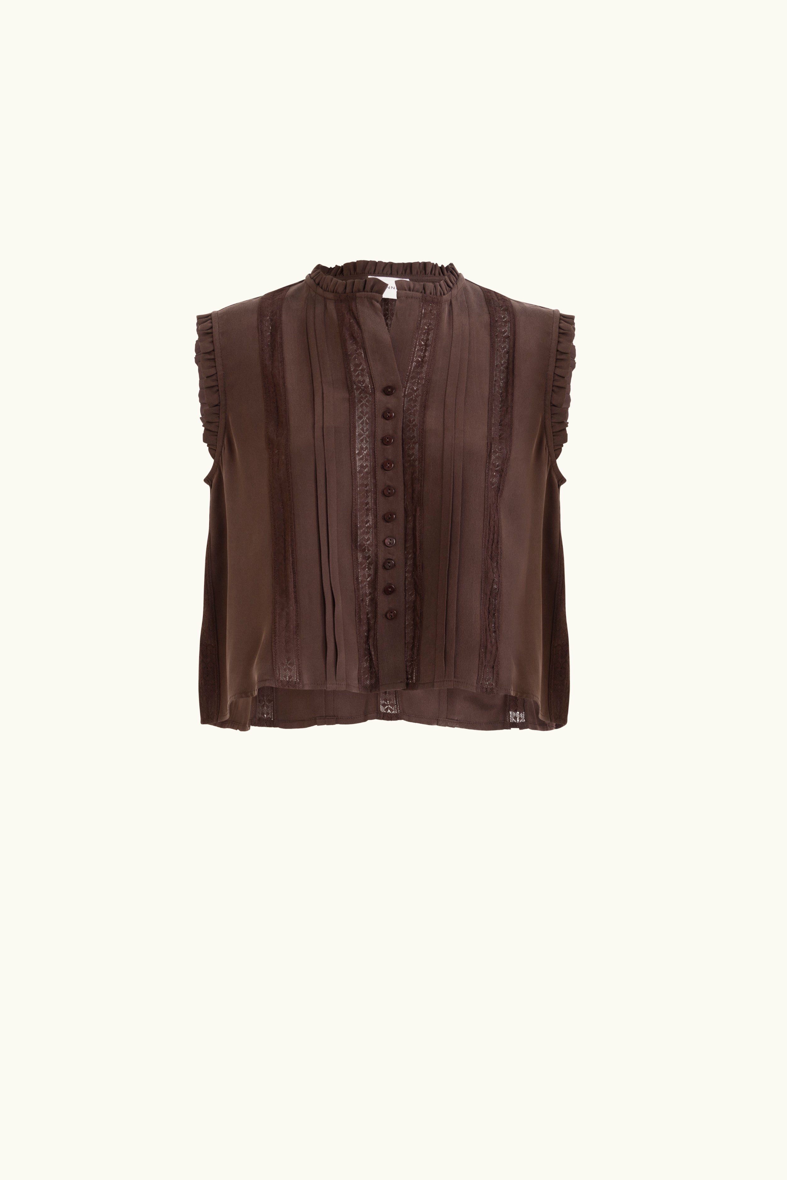 Albrey Silk Crepe Sleeveless Top