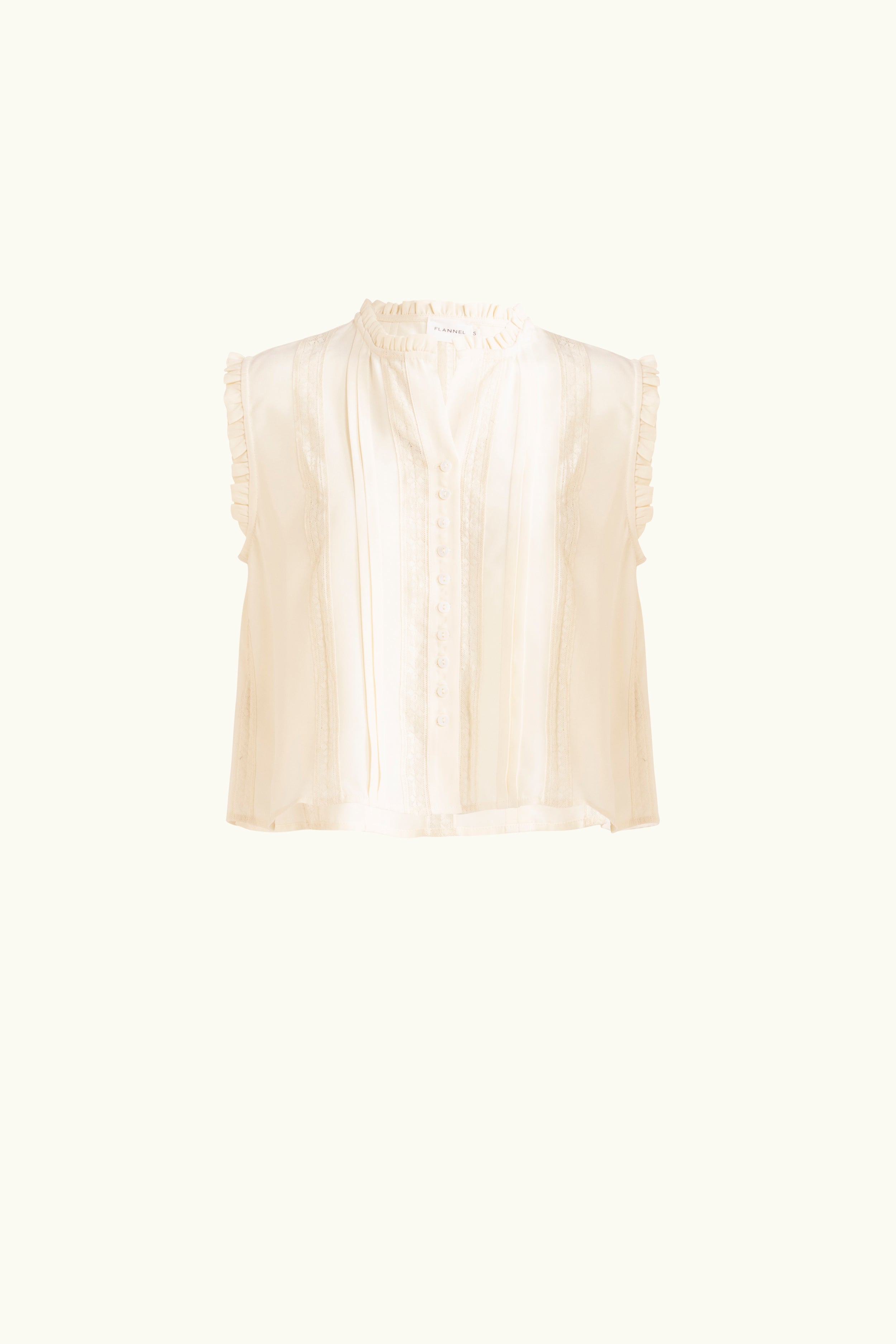 Albrey Silk Crepe Sleeveless Top