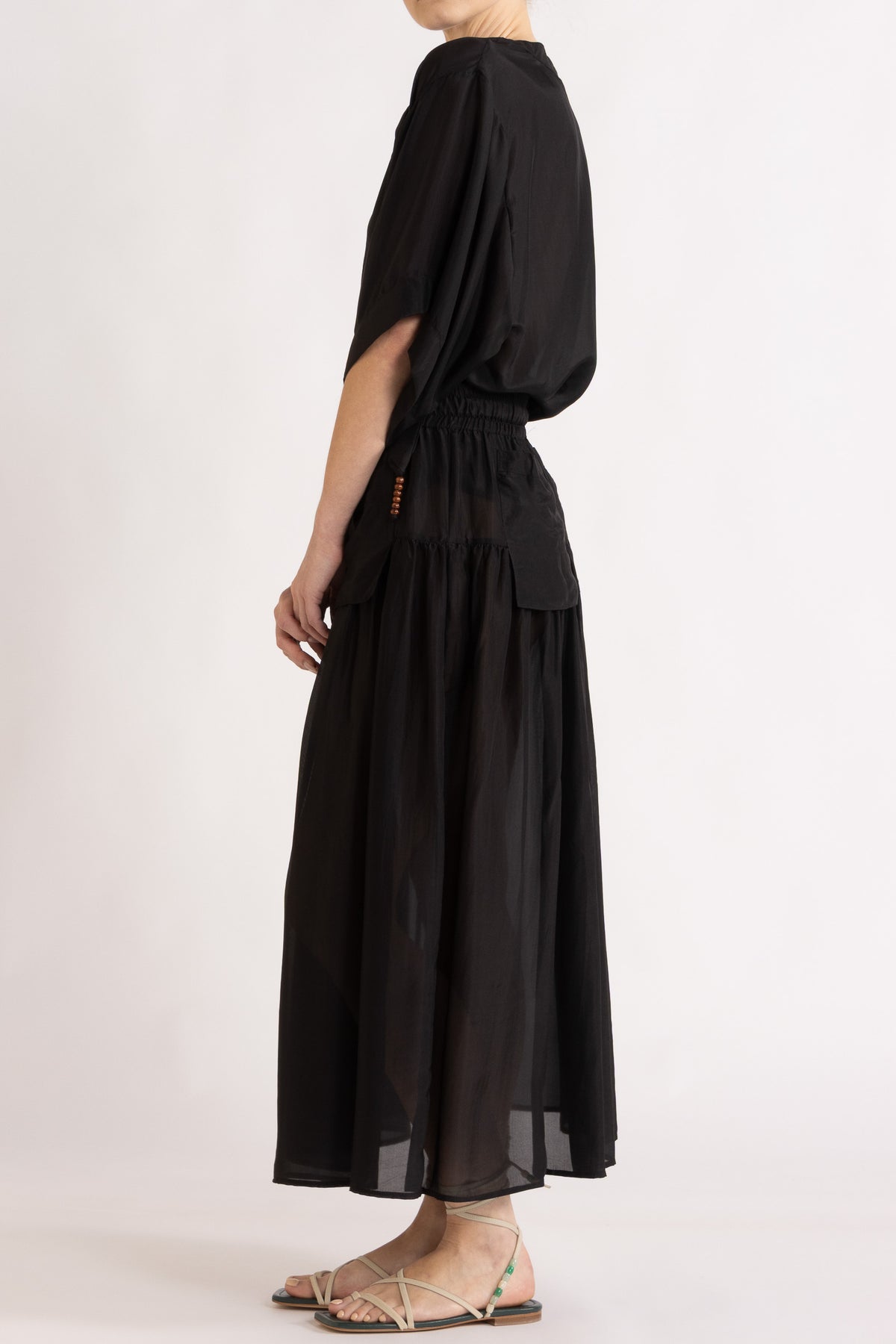 Amal Silk Habotai Skirt