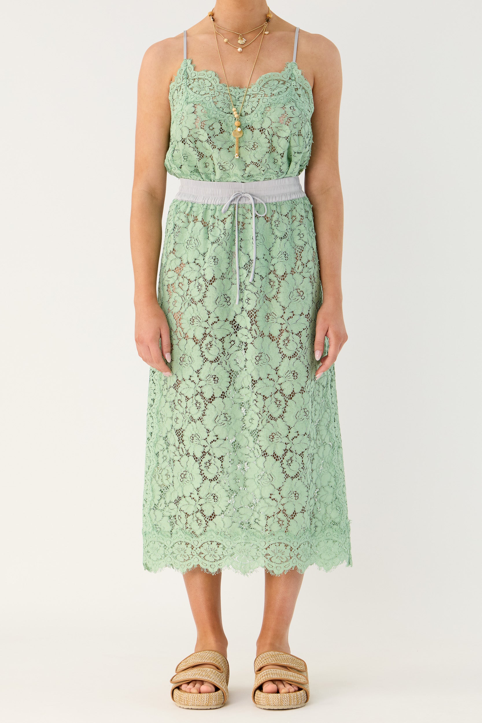 Tilly Drawstring Lace Skirt