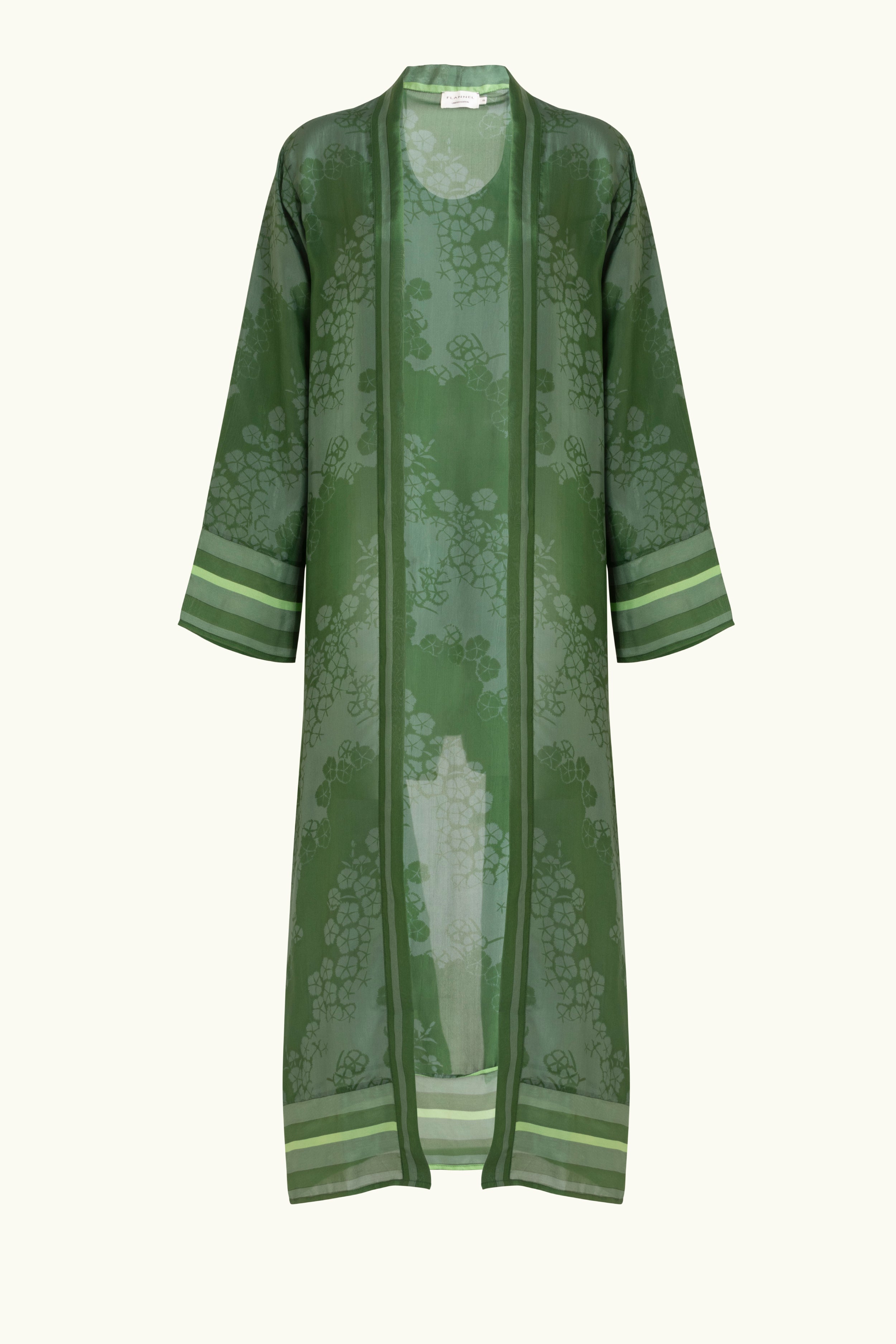 Arden Printed Silk Long Jacket