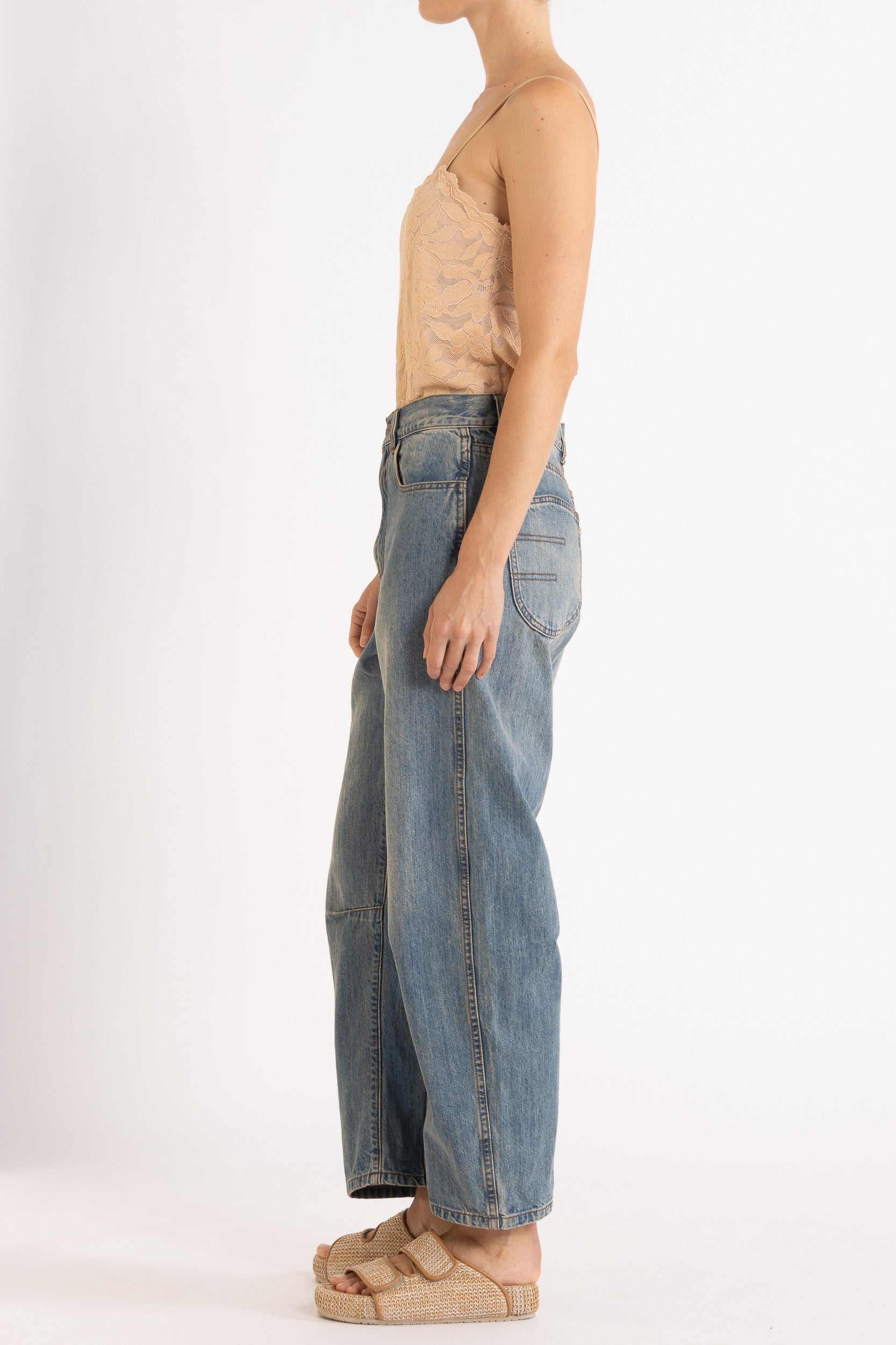 Gia Bow Leg Denim Jean